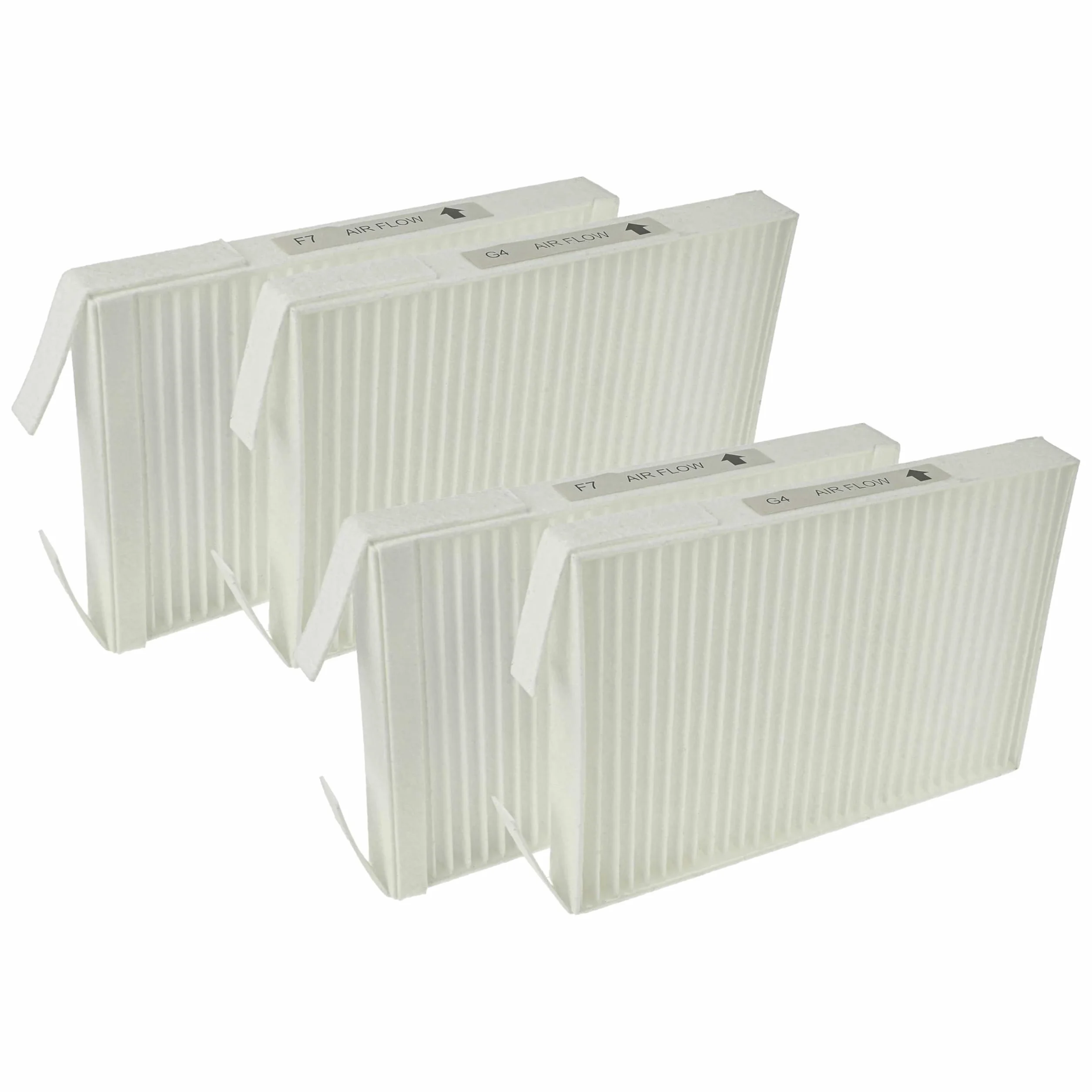 vhbw Filtr powietrza G4/F7 Zehnder ComfoSpot 50 18 x 12 x 4 cm Zestaw 4 szt