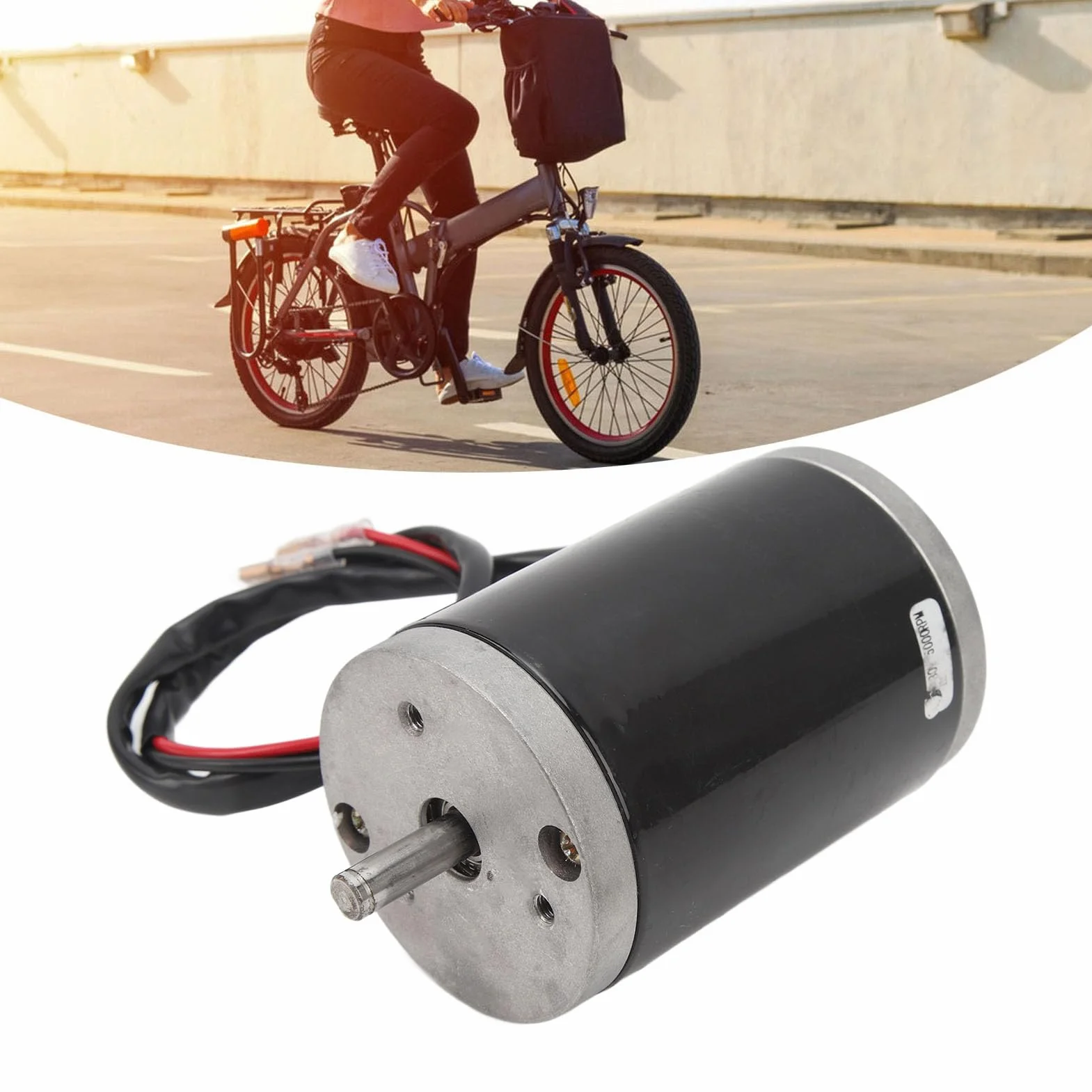 BuyWeek Szczotkowy silnik elektryczny 180 V 200 W, stały magnes 5000 obr/min, szybki silnik elektryczny do samodzielnego wykonania, skuter elektryczny