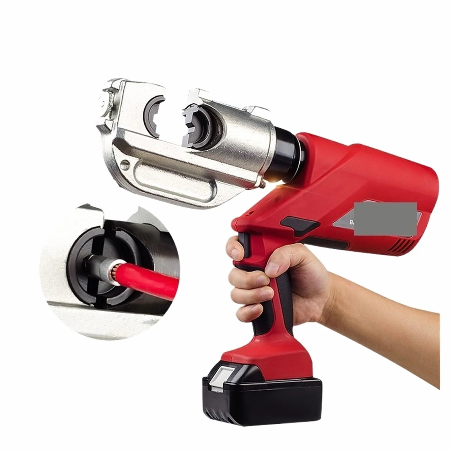 Narzędzie do zaciskania szczypiec, Elektryczne hydrauliczne szczypce do zaciskania, typu Split elektryczne, 16-300mm zacisk H 18V bateria litowa(EZ-400 55)
