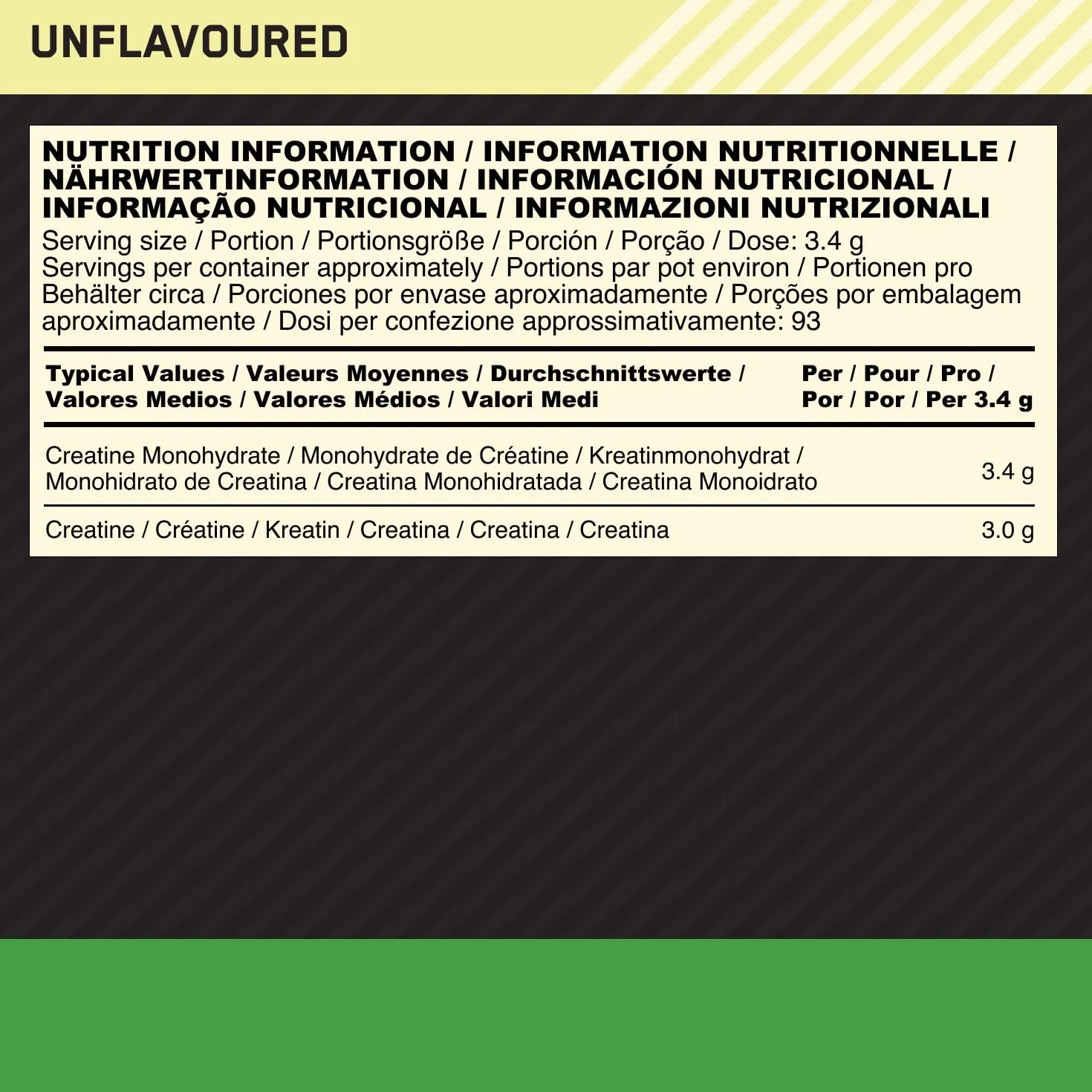 Optimum Nutrition Micronised Creatine Powder, 100% czystego monohydratu kreatyny w proszku dla wydolności i mocy mięśni, Bezsmakowy, 93 porcje, 317 g
