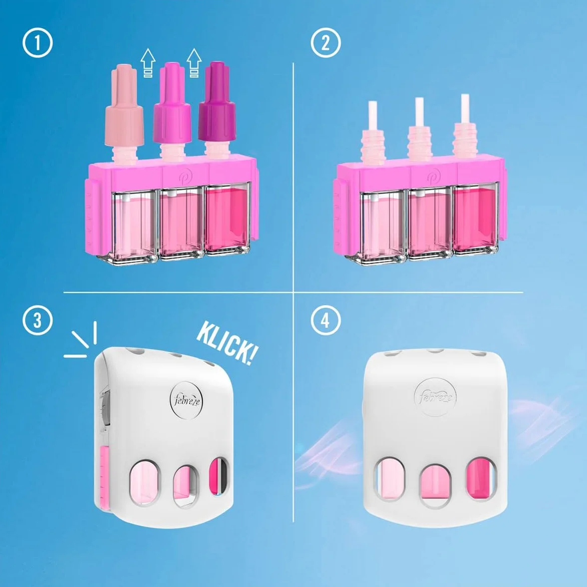 Febreze 3Volution waniliowy wkład zapachowy 20 ml, uzupełniacz, zapach do pomieszczeń i odświeżacz powietrza