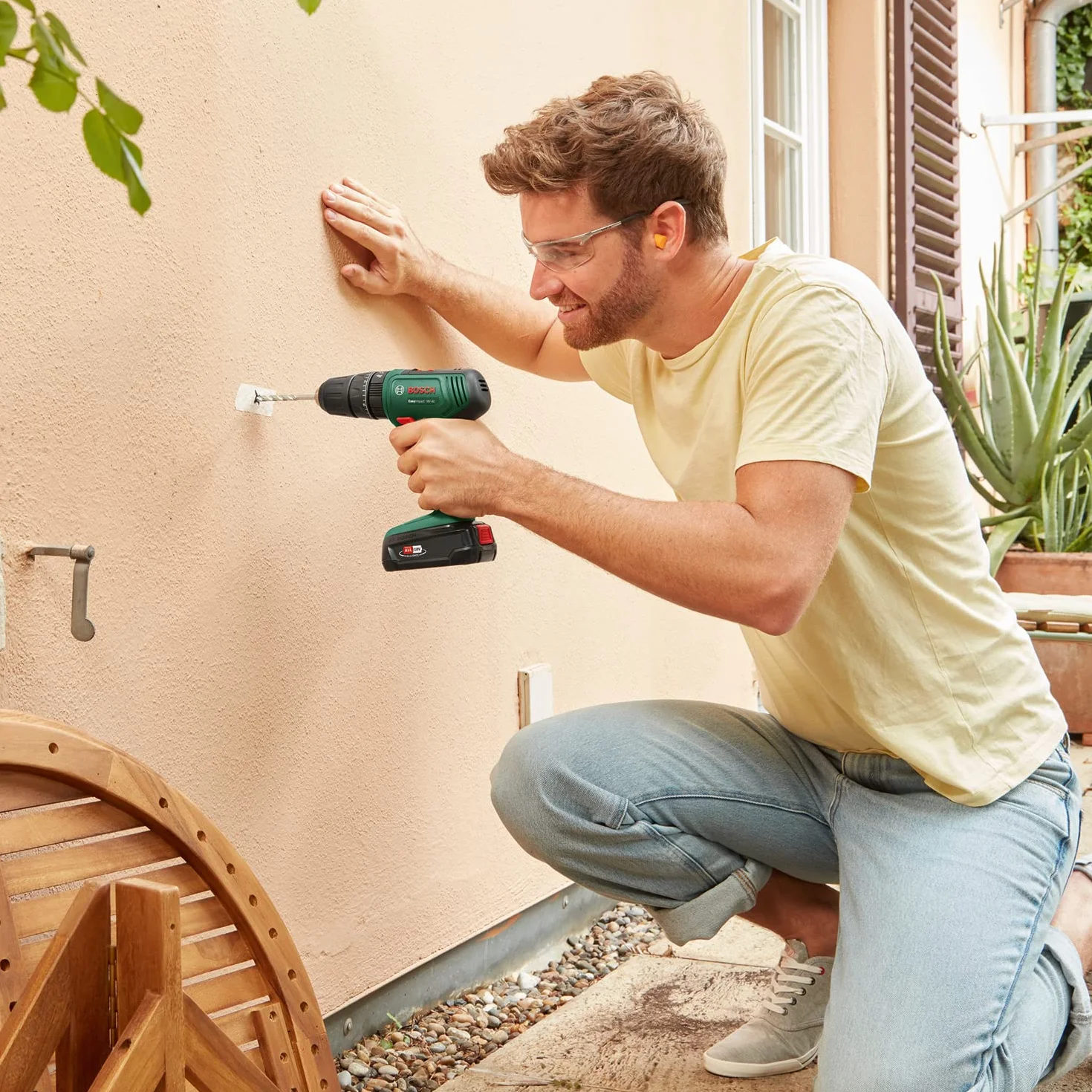 Bosch EasyImpact Wiertarka akumulatorowa 18 V-40 (1 bateria 1,5 Ah, system 18 V, futerał transportowy