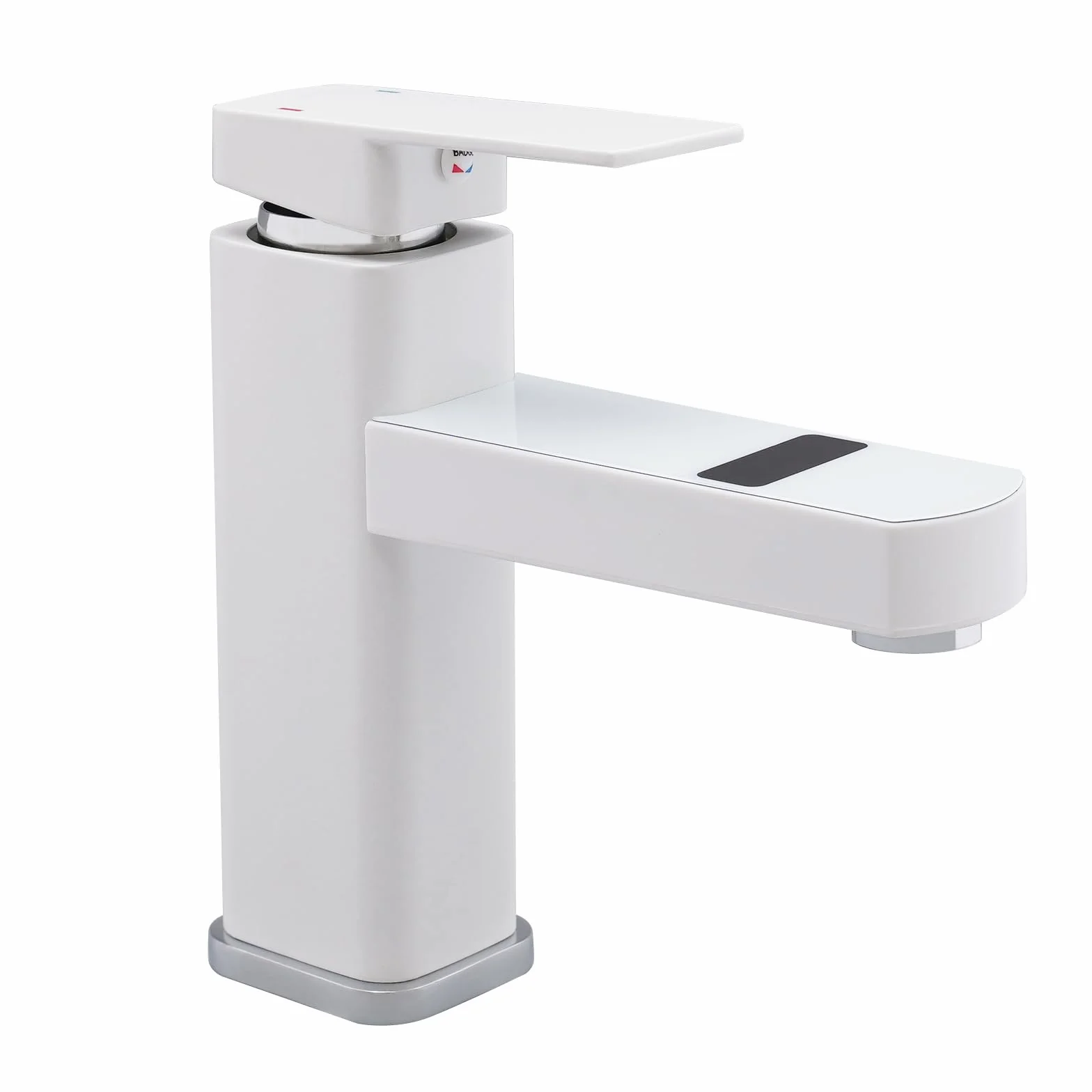 Kran łazienkowy – cyfrowa bateria umywalkowa LED kran łazienkowy bateria mieszakowa jednouchwytowa - interfejs G1/2" (biała)