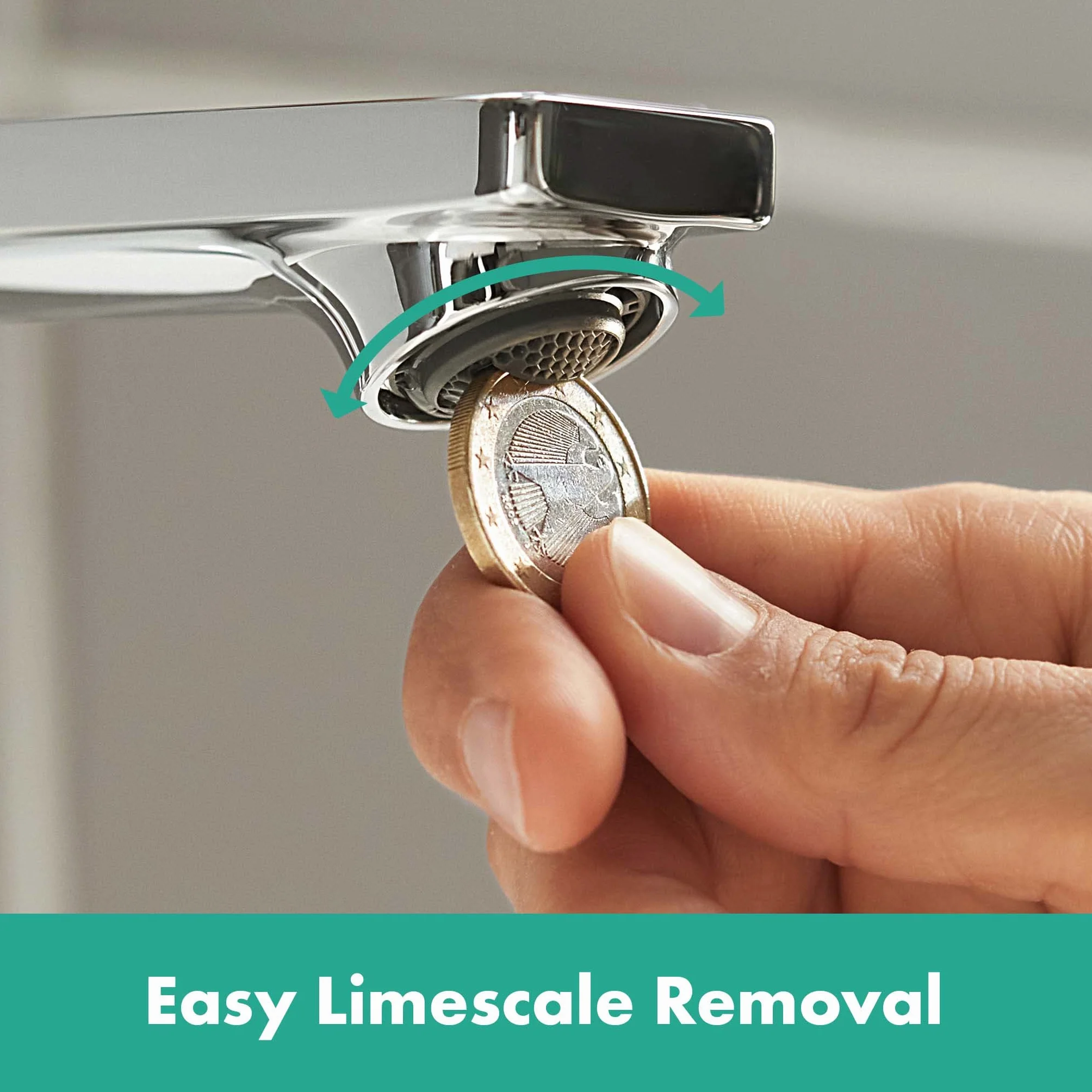 hansgrohe Rebris E - jednouchwytowa bateria umywalkowa z metalowym zestawem odpływowym z cięgłem, kran łazienkowy z wylewką 84 mm, oszczędność wody (EcoSmart) i energii (CoolStart), chrom, 72585000
