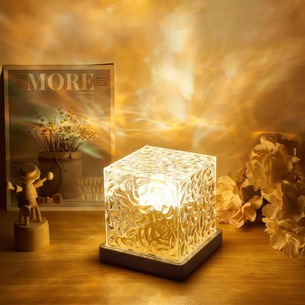 Światło projektora fal oceanicznych, 16 kolorów lampa dotykowa ze sterowaniem dotykowym, lampa 3D Cube Galaxy projektor światło do domowego biura baru restauracji