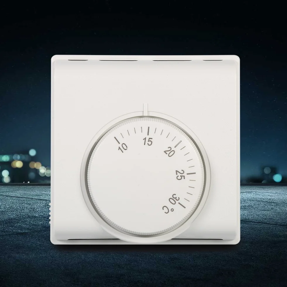 Mechaniczny termostat, 220 V, 50 Hz, mechaniczny termostat pokojowy, przełącznik termostatu, do centralnej klimatyzacji