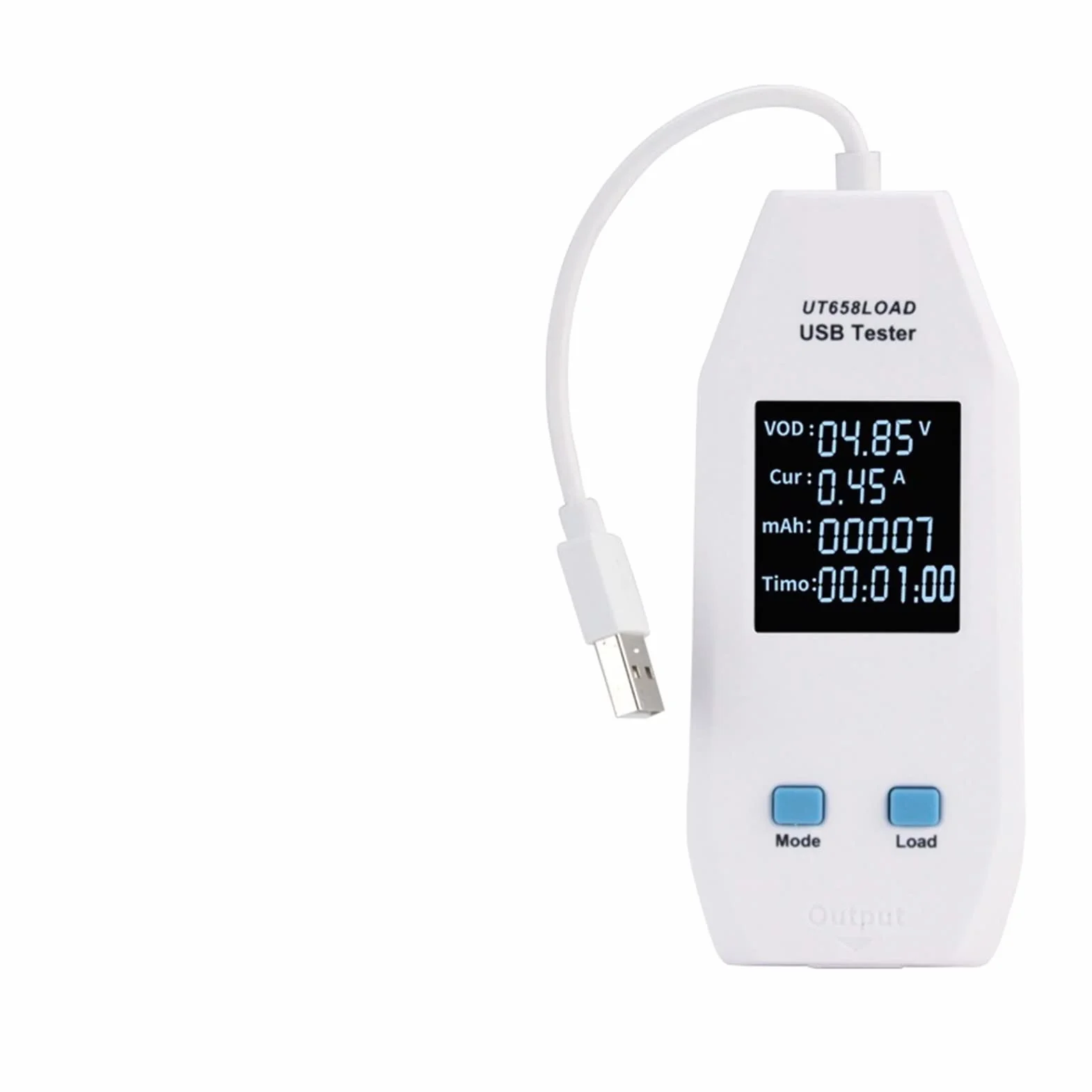 Urządzenie pomiarowe tester USB Usb. Tester cyfrowy woltomierz AMMETER AMPEREMETER Meter lekarz do mocowania mobilefonu Moc tabletu.(UT658LOAD)