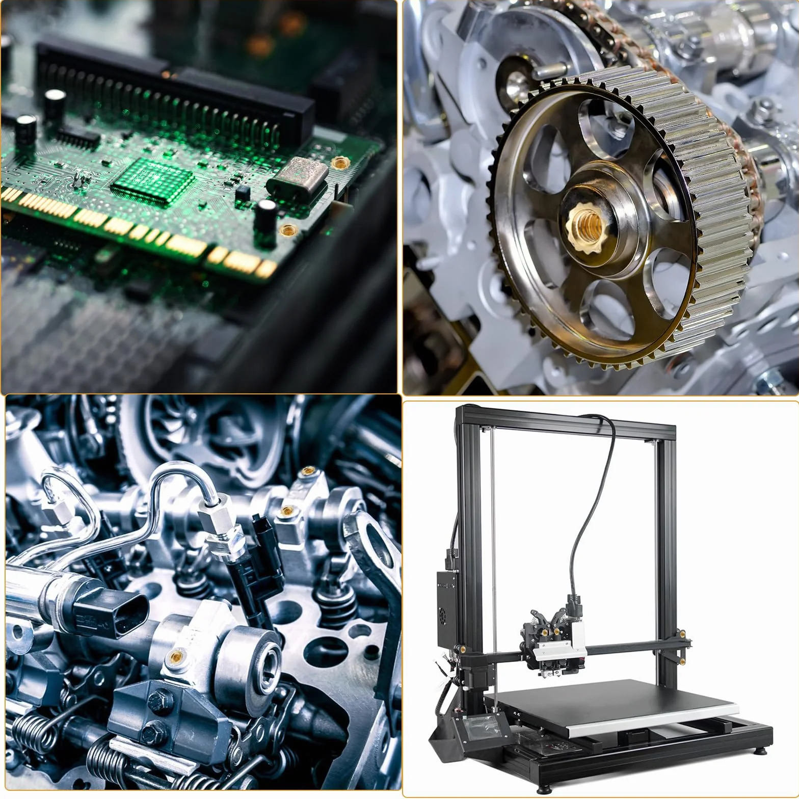 Amabro 100 sztuk M3 x 4 x 5 mm, nakrętki mosiężne z nadrukiem 3D, wkładki gwintowane, radełkowane nakrętki mosiężne do części drukarskich 3D, laptopa, samochodu, obudowy z tworzywa sztucznego
