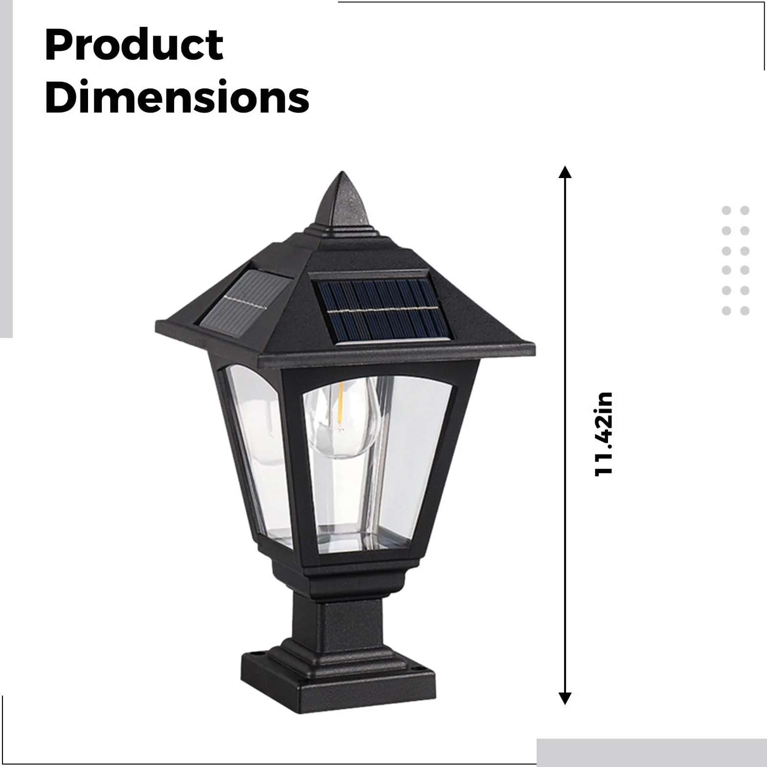 Solarne lampy słupkowe, 2 szt., 30 cm, 3000 K, ciepłe światło, bez okablowania, solarne lampy ogrodowe z podstawą montażową na molo do użytku na zewnątrz
