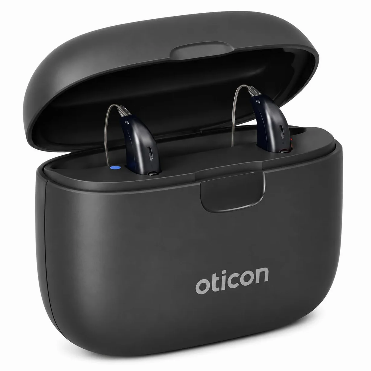 Inteligentna ładowarka Oticon 1.0 – kompatybilna tylko z aparatami słuchowymi Oticon Real, More, Play PX, Cyrkon, OPN S, Ruby i OPN Play MiniRITE