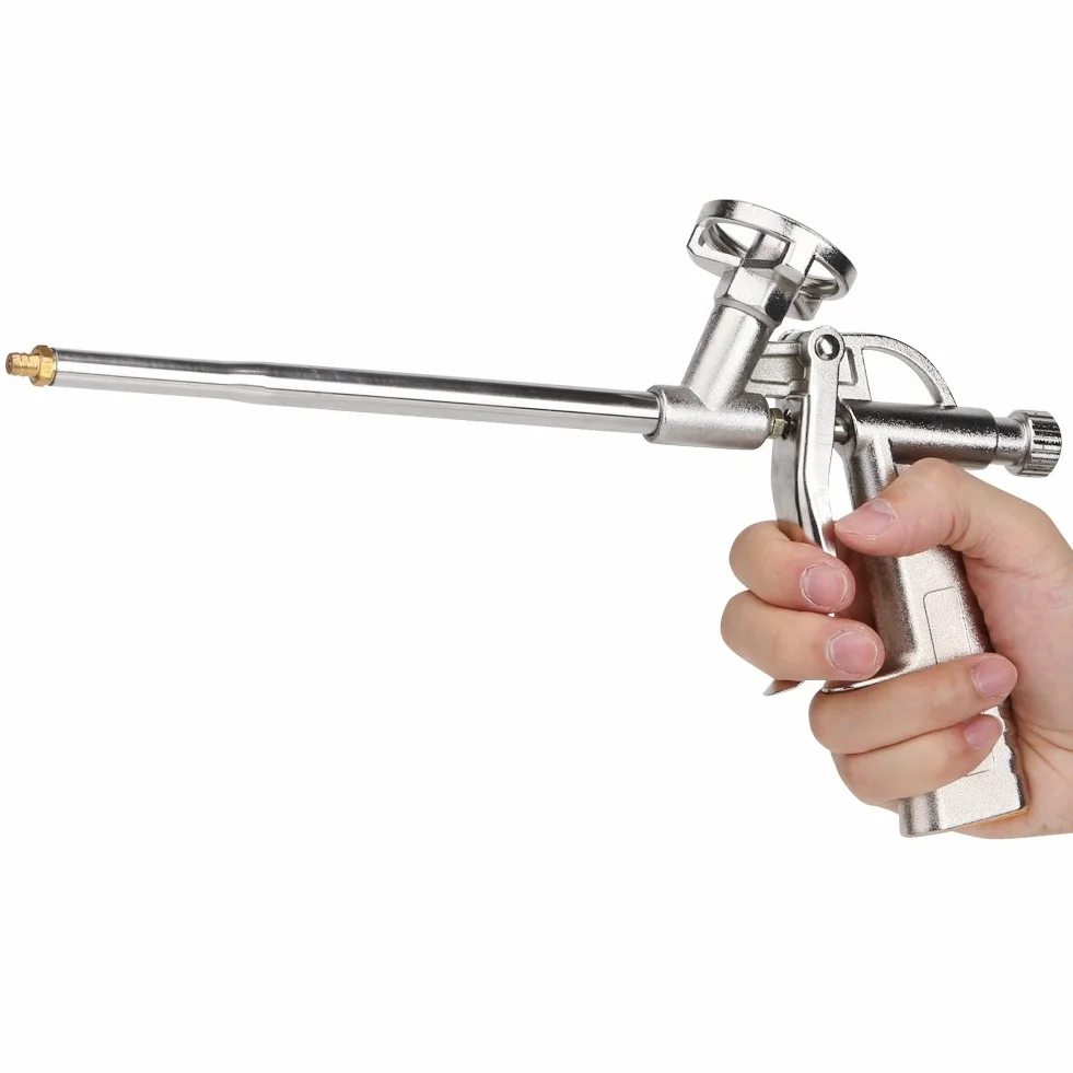 Pistolet natryskowy do piany aplikator izolacji PU srebrny