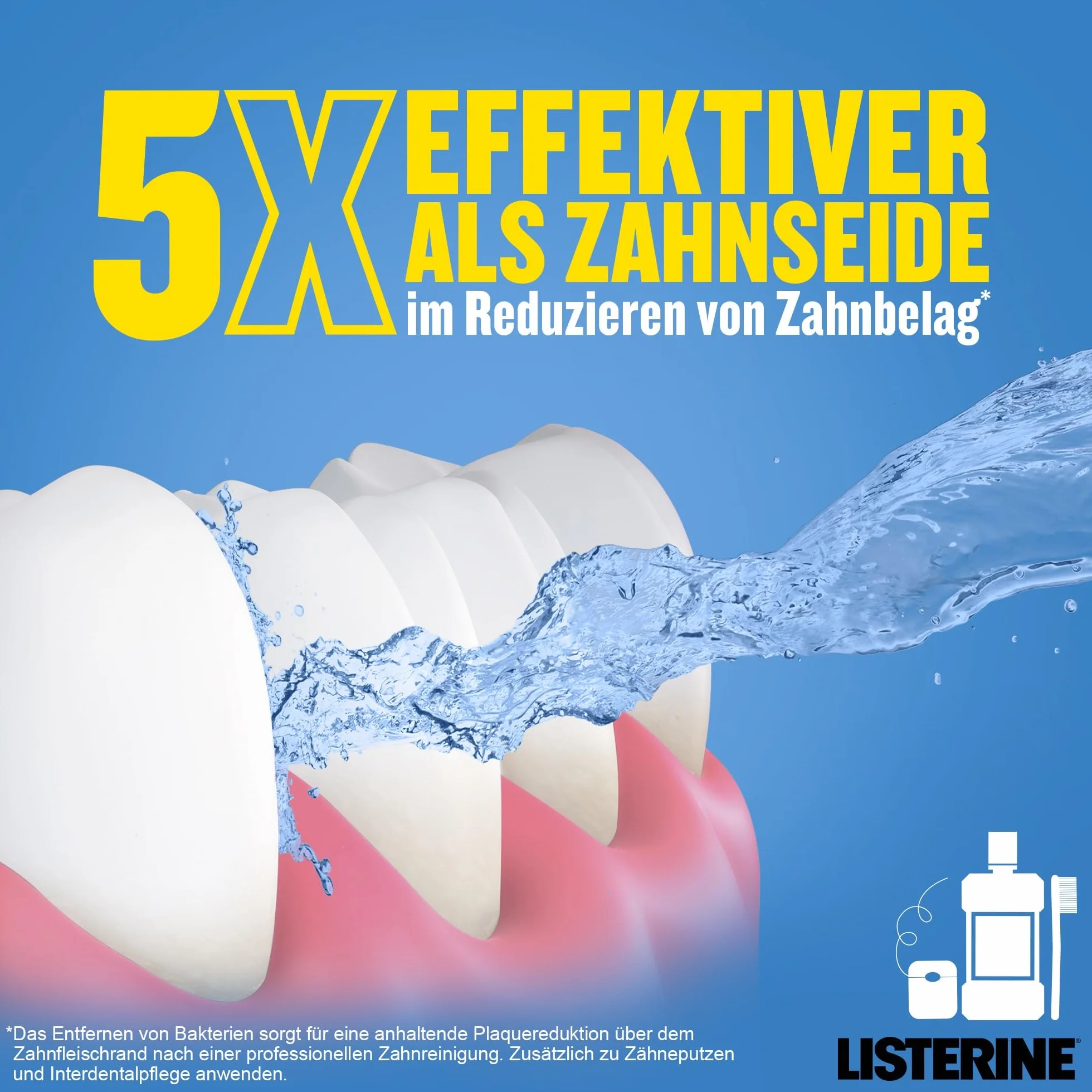 LISTERINE Total Care ochrona przed kamieniem nazębnym 500 ml, ochronny płyn do płukania jamy ustnej z efektem 6 w 1, antybakteryjny płyn do płukania jamy ustnej chroni przed problemami z dziąsłami