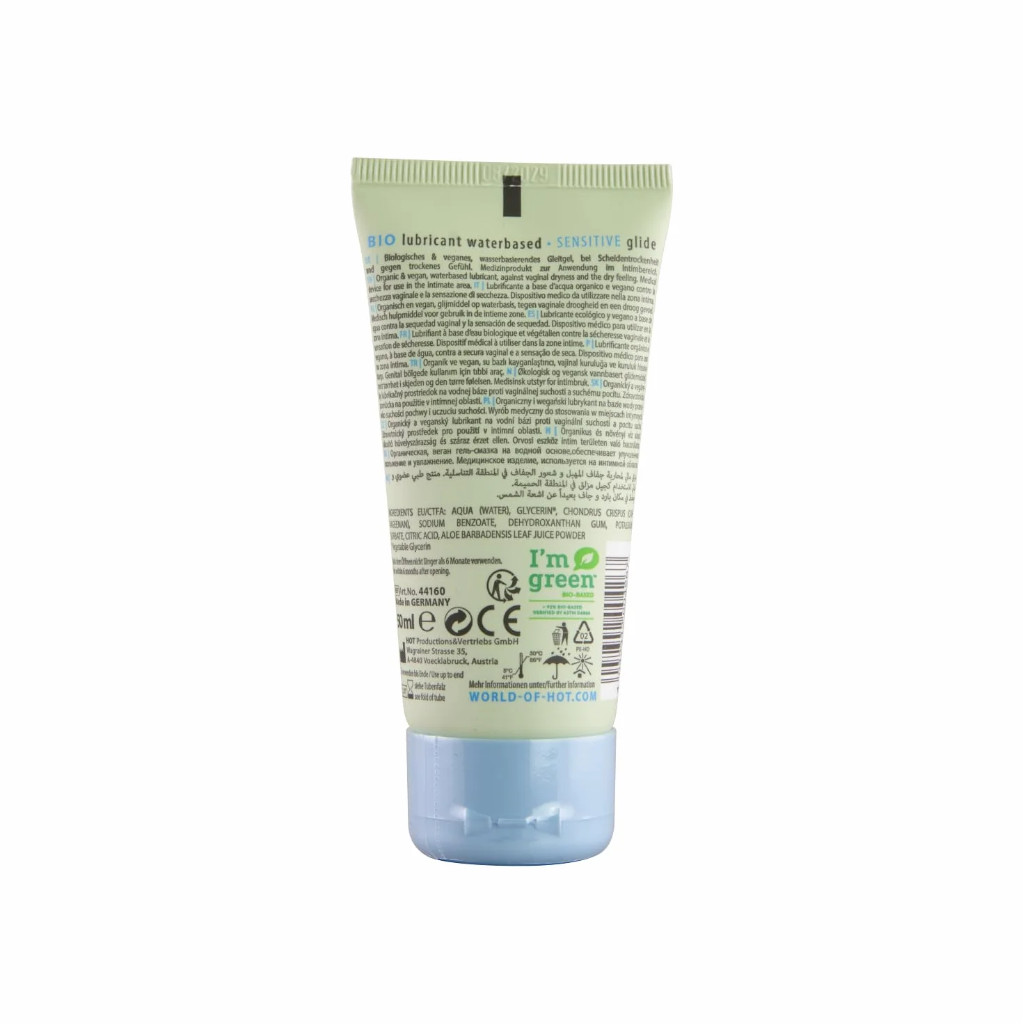 HOT Bio Lubricant Waterbased Sensitive 50 ml 1 sztuka