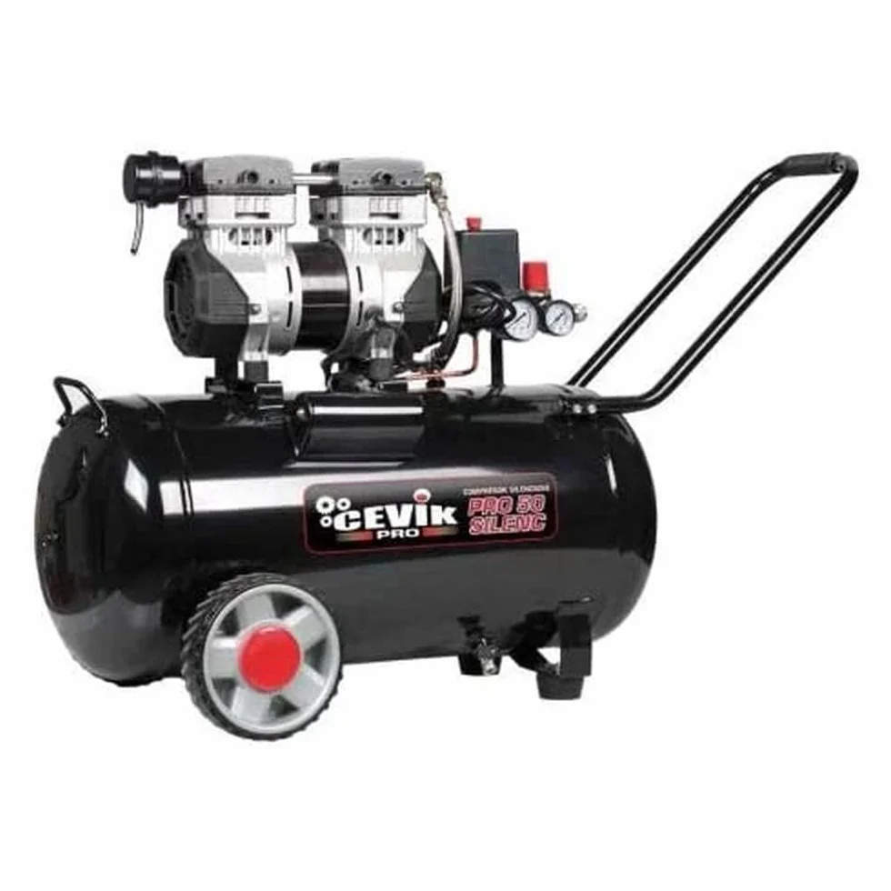 Cevik 2020 CA-PRO50SILENC cichy kompresor, 50 l, 1,5 KM, czarny, 0