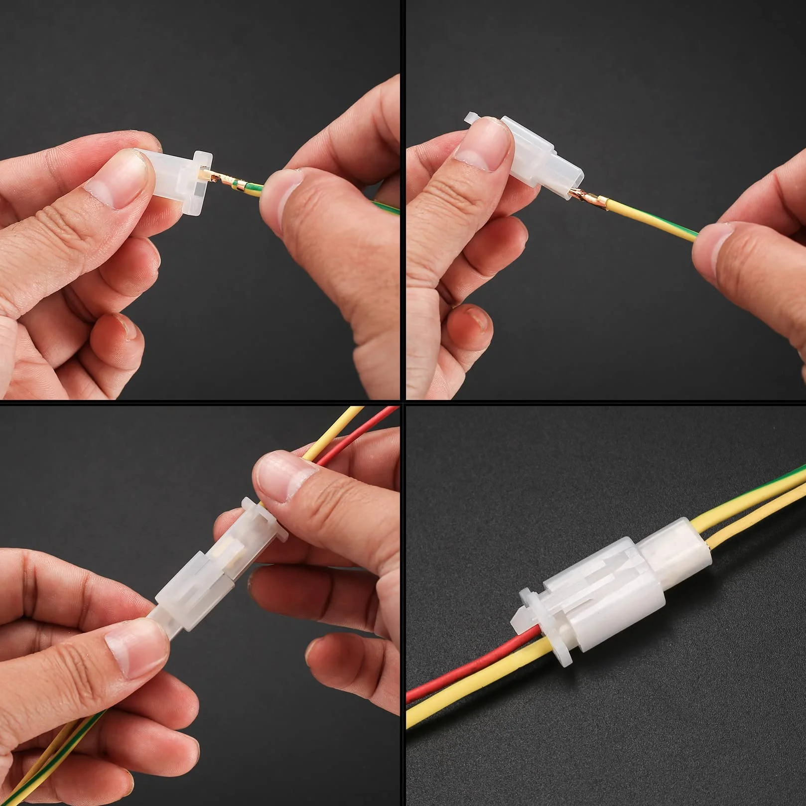 380 sztuk Automotive Connector Kit, 2.8mm 2/3/4/6 Pin Electric Cable Connector Kit, Automotive Terminal Block for Motorbike, Cars, Truck, Scooter