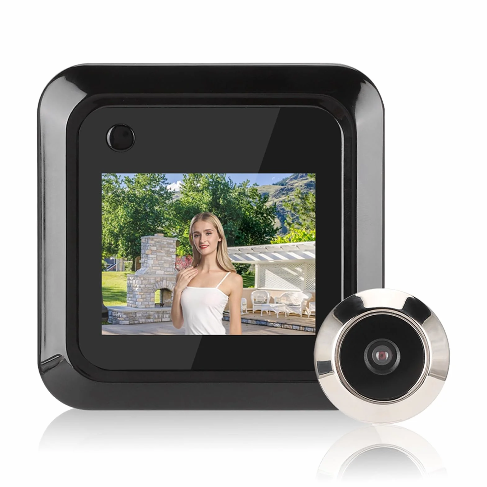 2,4-calowy Inteligentny Wizjer do Drzwi Wyświetlacz TFT LCD Aparat Szerokokątny 0,3 MP 95 ° Nagrywanie Zdjęć Inteligentne Akcesoria do Drzwi Wbudowana Funkcja Przechowywania Pozwala Nigdy Nie