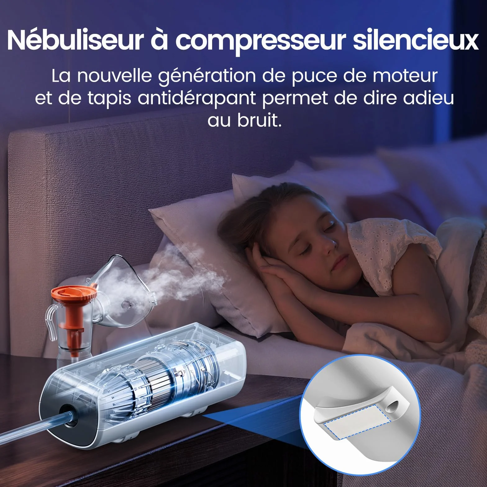 Inhalator dla dzieci, nebulizator inhalacyjny dla dorosłych, inhalator kompresorowy dla dzieci z wyświetlaczem cyfrowym, regulowany inhalator z ustnikiem i 2 maseczkami na kaszel, astmę (Czarny)