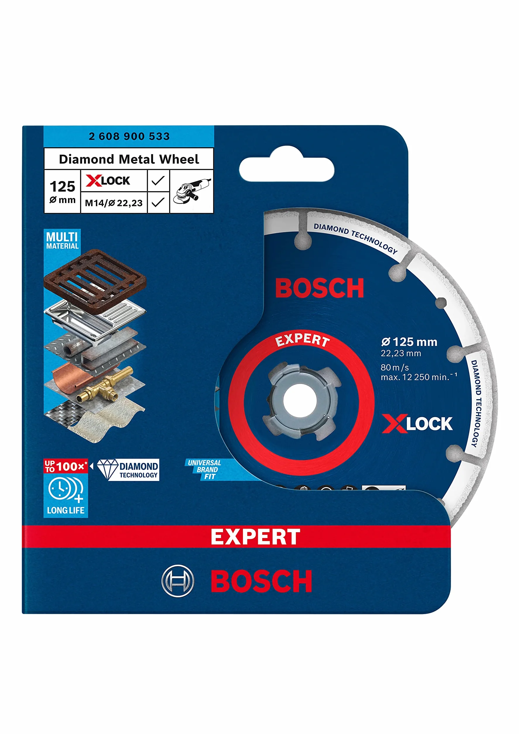 Bosch Diamentowo-metalowa tarcza szlifierska 125x22,23 mm X-LOCK
