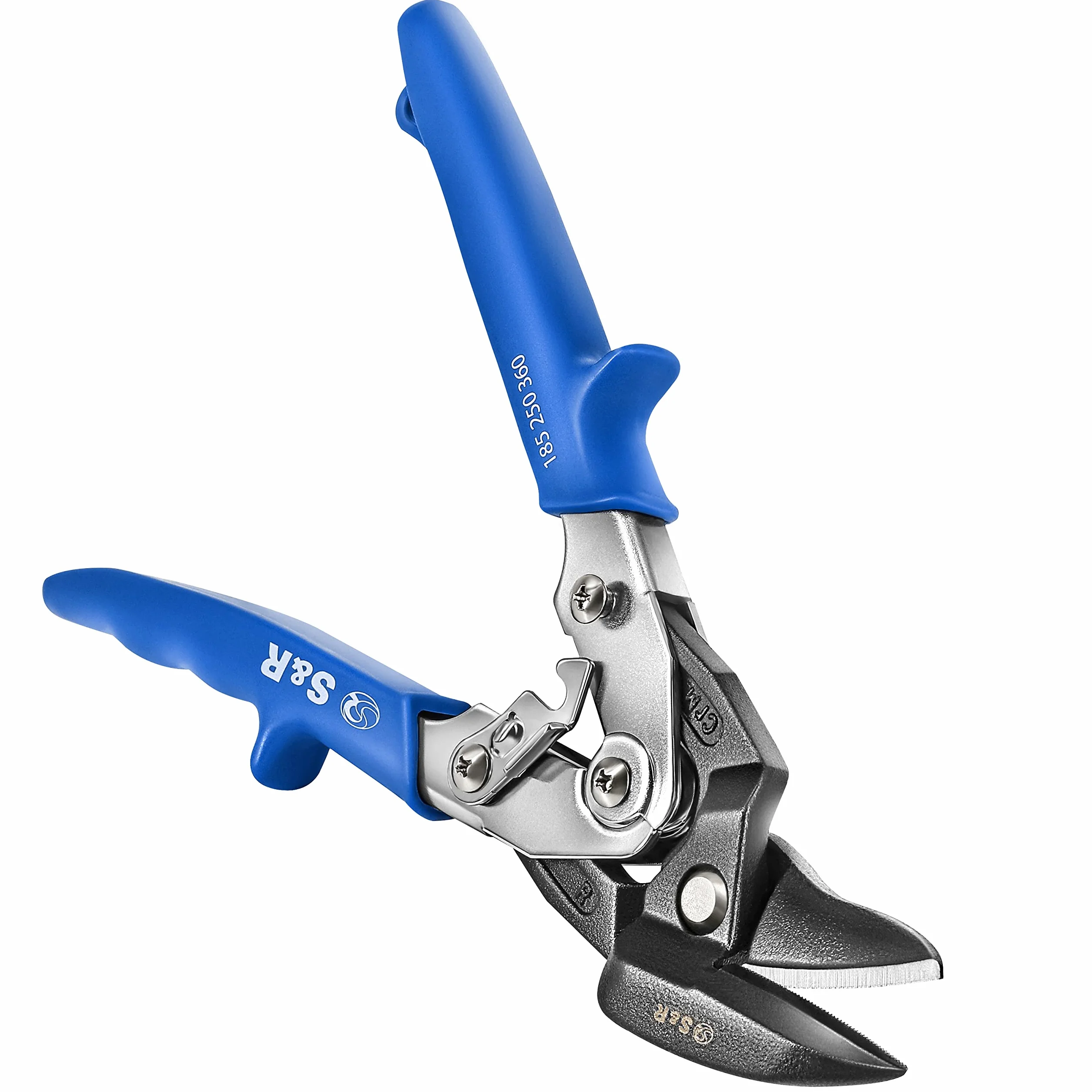 S&R Nożyce do blachy Ideal Series 260 mm - prawe cięcie - nożyce do blachy klasy przemysłowej do stali, miedzi, INOX - HRC 60-62