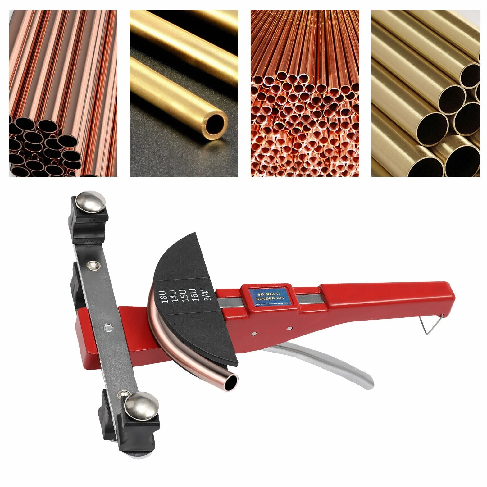Ø 6-22 mm zestaw giętarki do rur ręcznych z 7 głowicami zginającymi 90°, giętarka ręczna, giętarka do rur miedzianych, rur aluminiowych, cienkościennych rur ze stali nierdzewnej