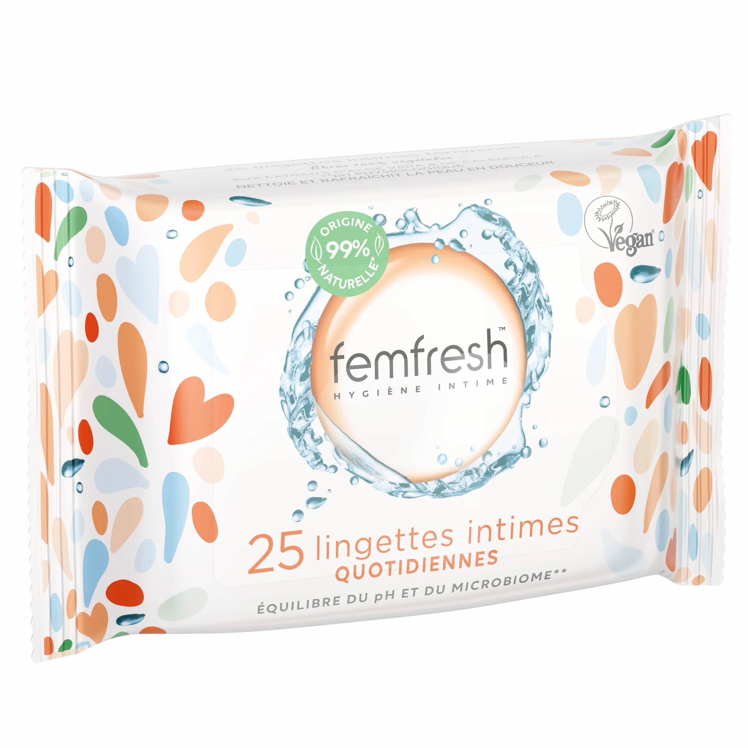Femfresh Codzienne chusteczki intymne aloes i nagietek 25 sztuk