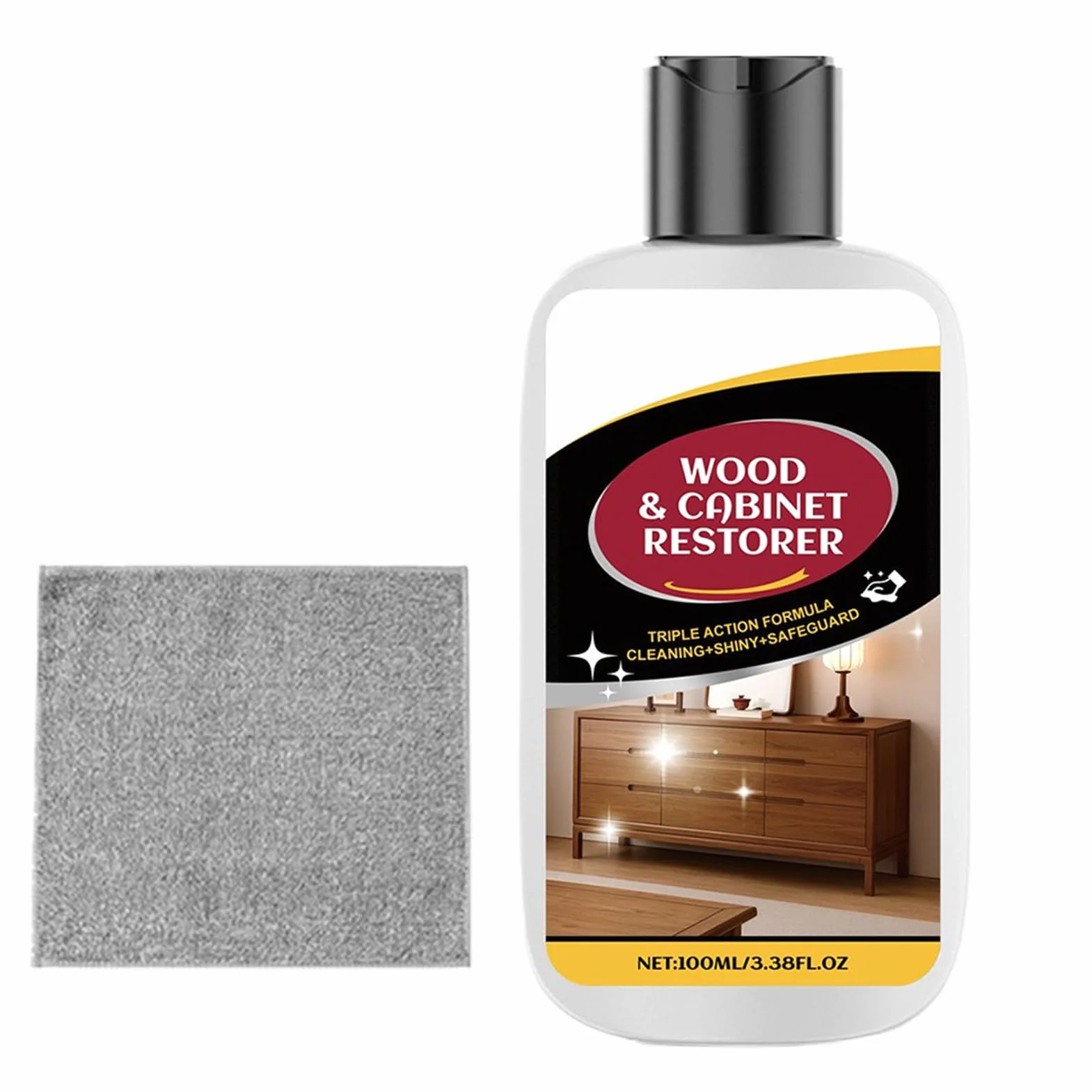 Odnawiacz drewna, 100 ml, os?ona przed zarysowaniem, ciemne drewno, ?rodek czyszcz?cy, olej wype?niaj?cy do ?ysku, chroni przed blakni?ciem, os?ona UV usuwa pozosta?o?ci brudu i kurzu