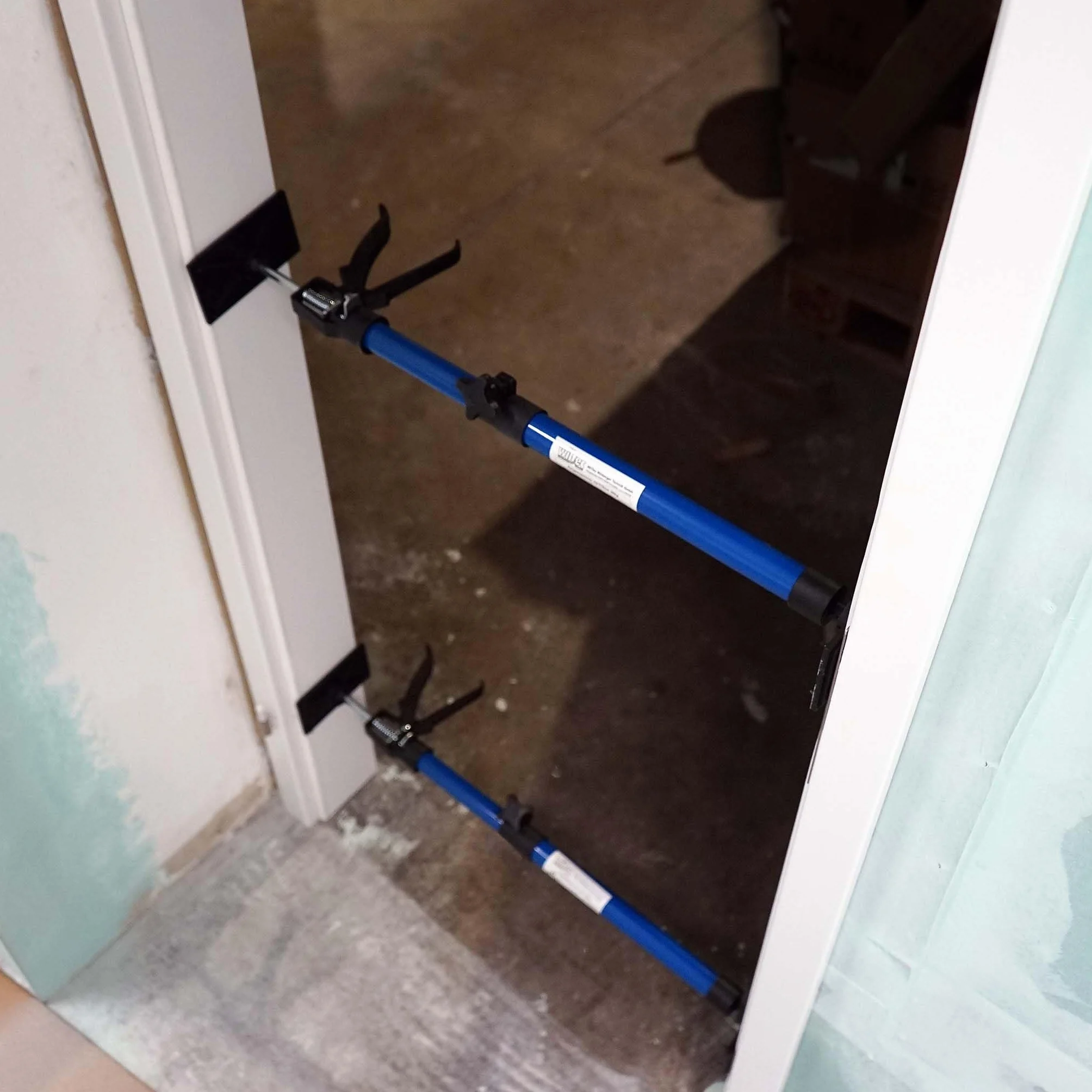 Podpora teleskopowa zestaw 3 do montażu drzwi bezstopniowa 51-113,05 cm udźwig 30 kg pochylane płyty