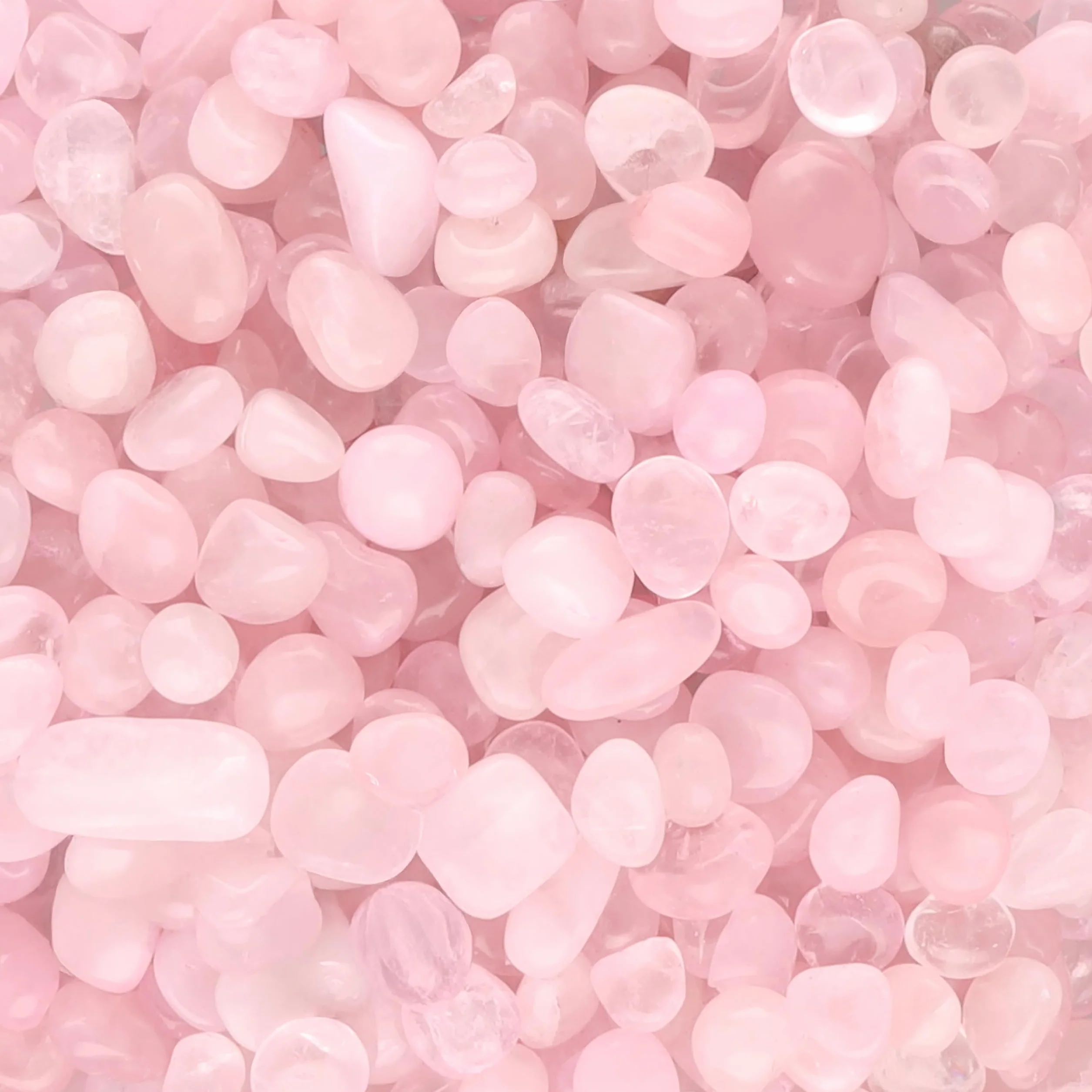 Mini kamienie bębnowe z różowego kwarcu, 100 g, średnica 4-7 mm, jakość premium Lebensquelle Plus