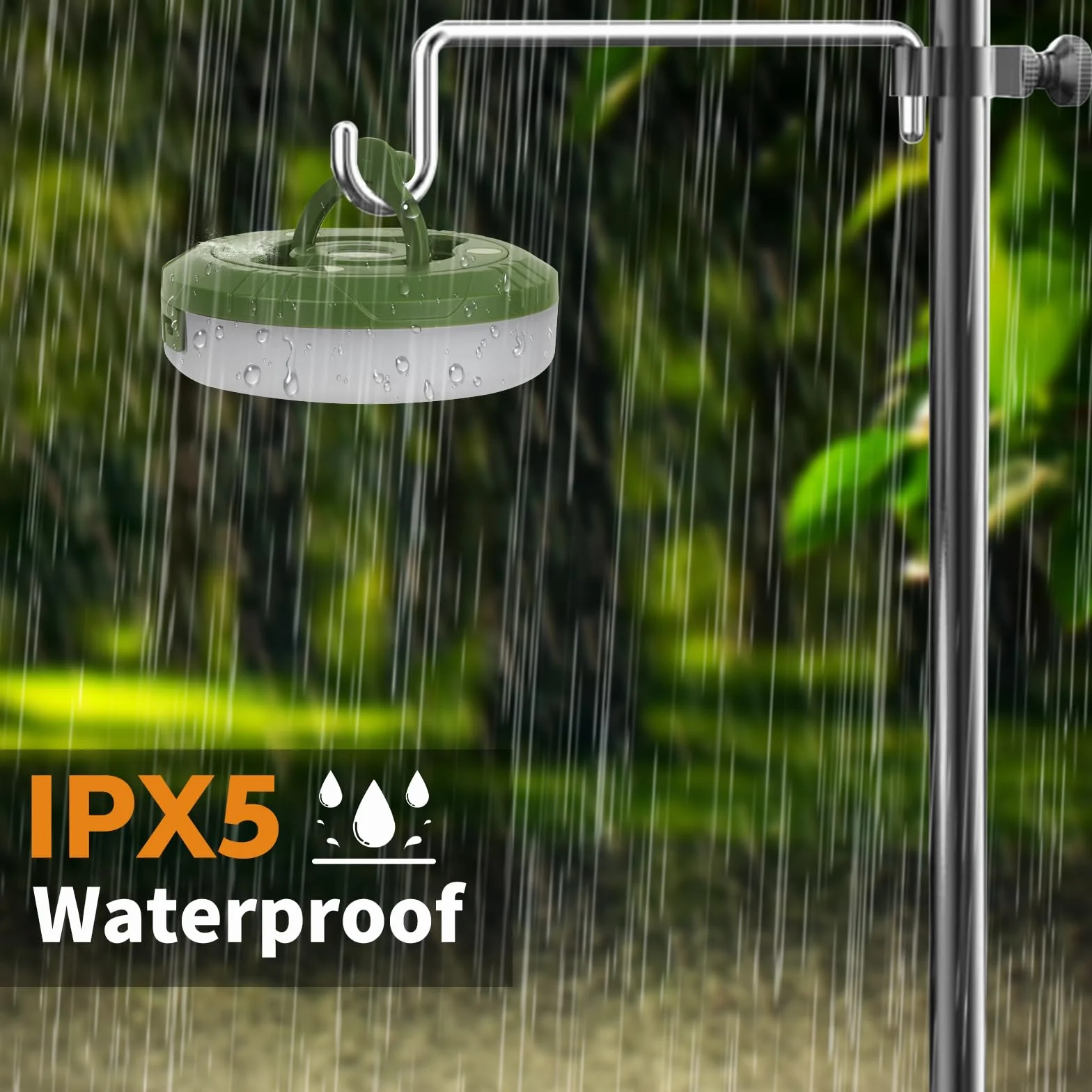 Lampki kempingowe zwijane - 10 m, 132 diody LED, wodoodporne, solarne, zwijane, lampki LED, zewnętrzne, kempingowe, USB, akumulatorowa lampa kempingowa do biwakowania, ogrodu i wędrówek