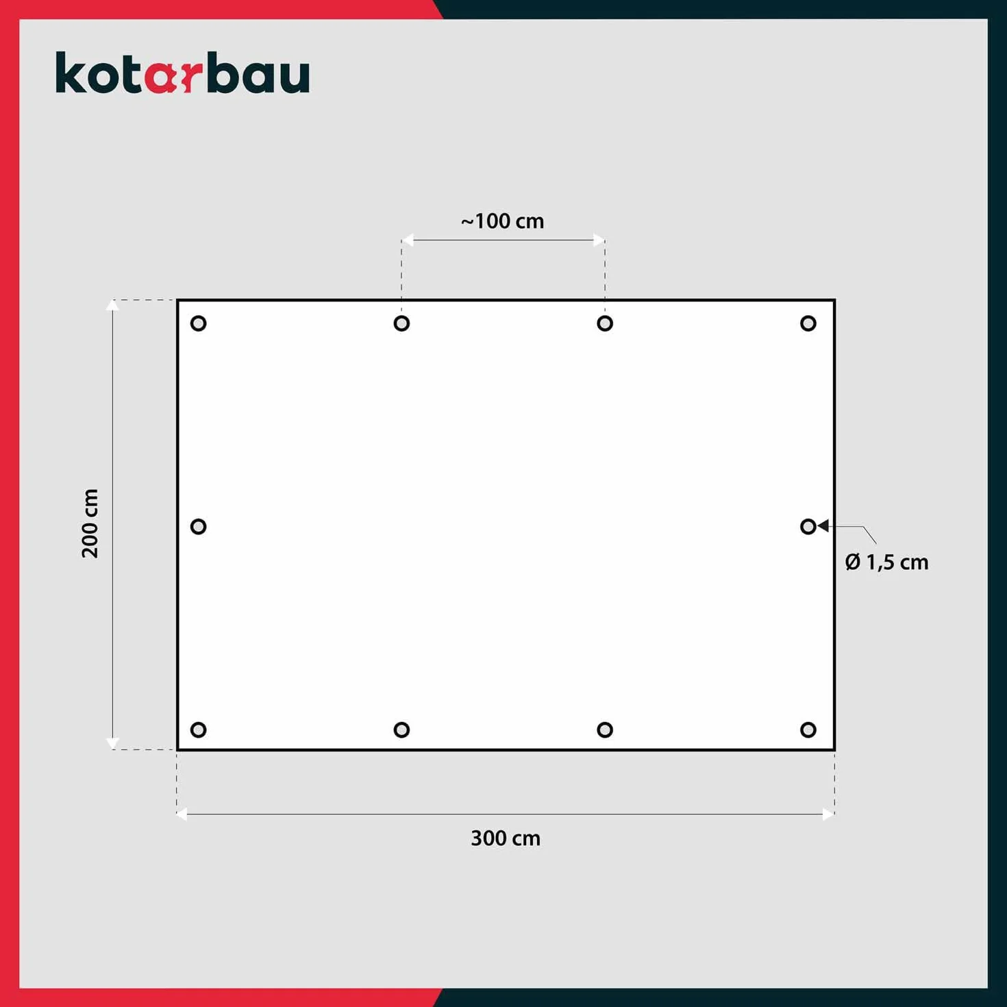 KOTARBAU® Plandeka 75 G/M2 - Płachta Ochronna Okryciowa - 2 X 3 M - Mocna - Gruba - Uniwersalna - Wodoodporna - Niebieska