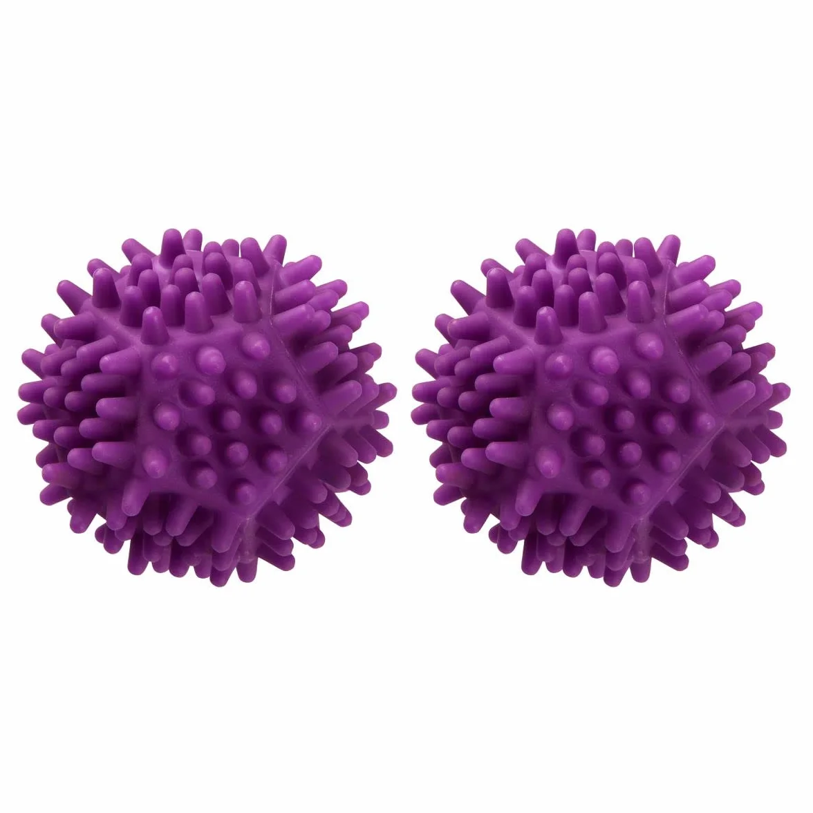 Fackelmann Kulki do suszarki Fluffy, kulki do suszarki do prania, kulki do bardziej puszystych ubrań (kolor: jagodowy), ilość: 2 sztuki, 6,5 x 6,5 x 6,5 cm