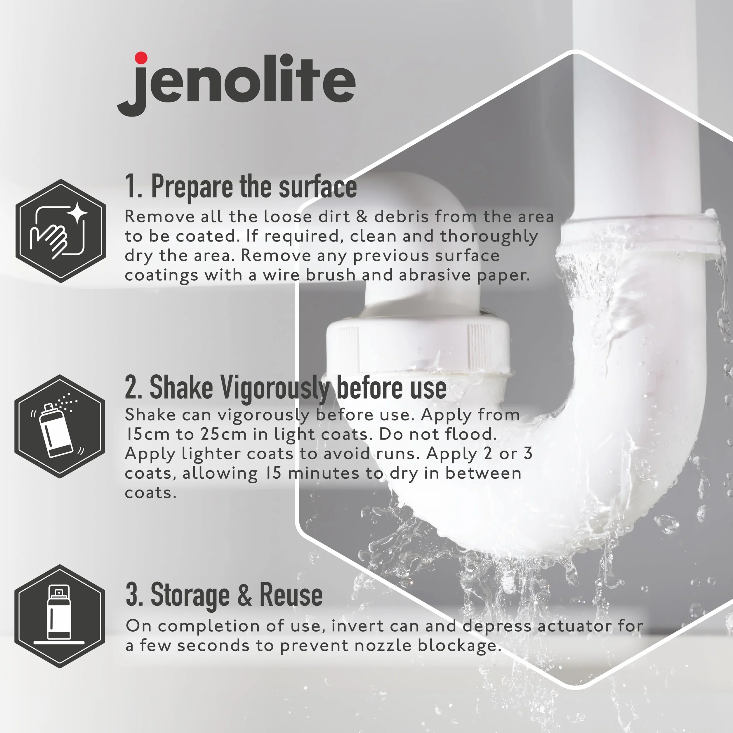 JENOLITE Stop Leak Sealer Spray, wodoodporny uszczelniacz, przezroczysty, 400 ml