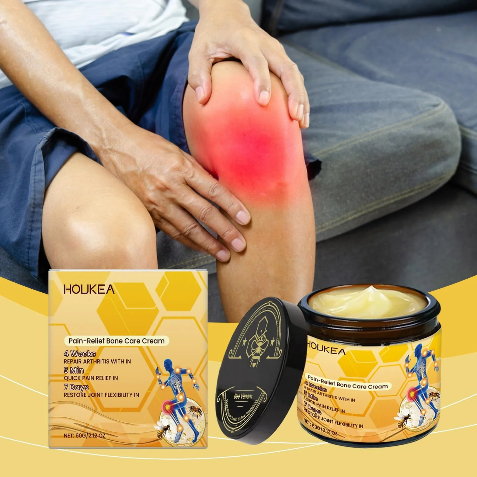 Bee Venom Joint Gel & Botulinum Toxin Cream for Neck Waist Back Hand Feet Leg (3PCS)