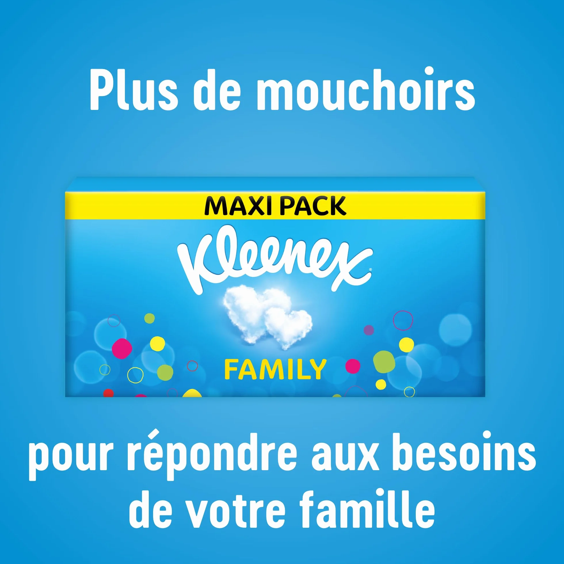 KLEENEX - Rodzinne chusteczki maxi-pack (15 pudełek po 128 chusteczek) - idealny rozmiar dla całej rodziny - Wyprodukowano we Francji