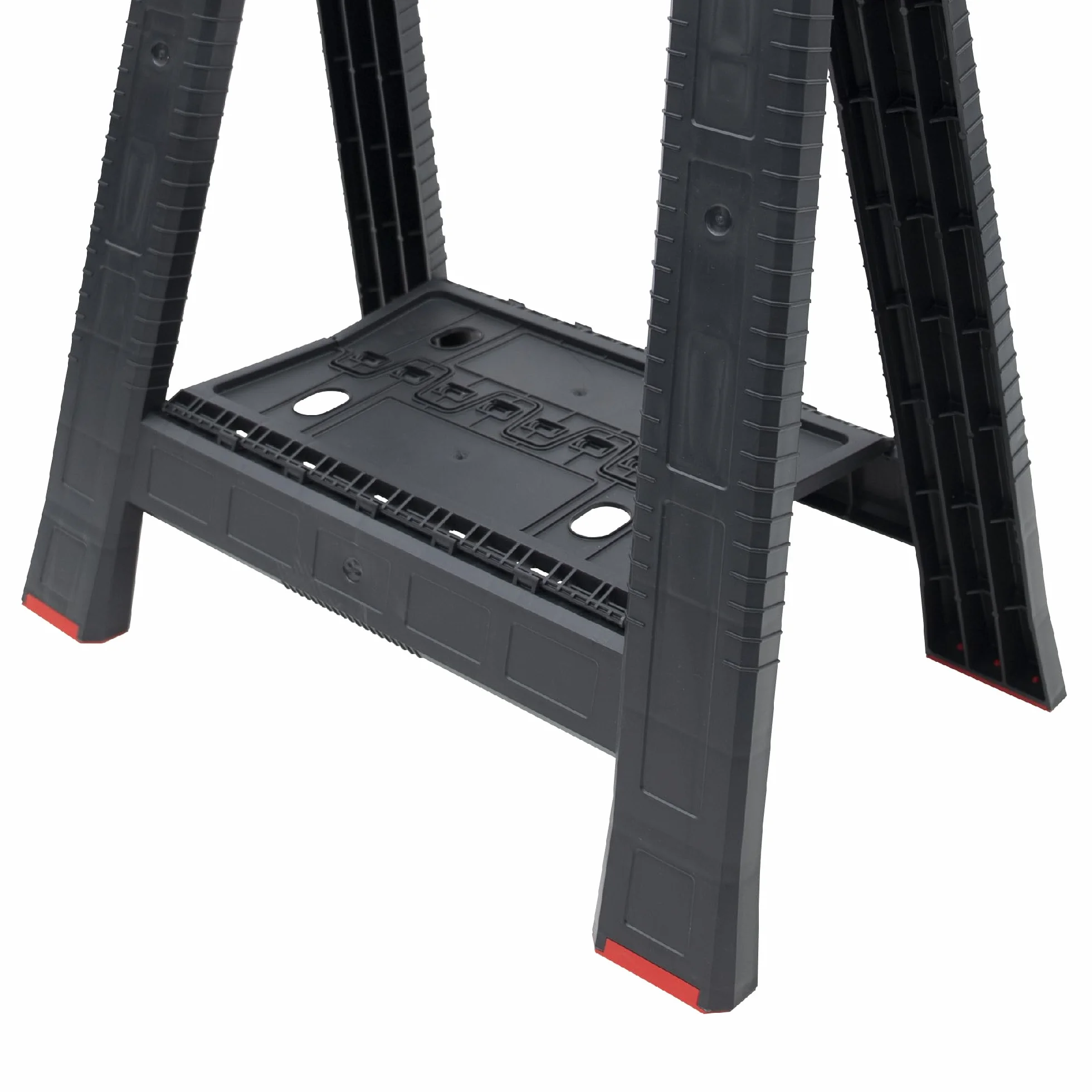 Kozioł roboczy, składany kozioł warsztatowy, 2 sztuki, 76,5 x 58 cm, nośność do 350 kg, kozioł podporowy z półką na narzędzia i małe części z antypoślizgowymi nóżkami