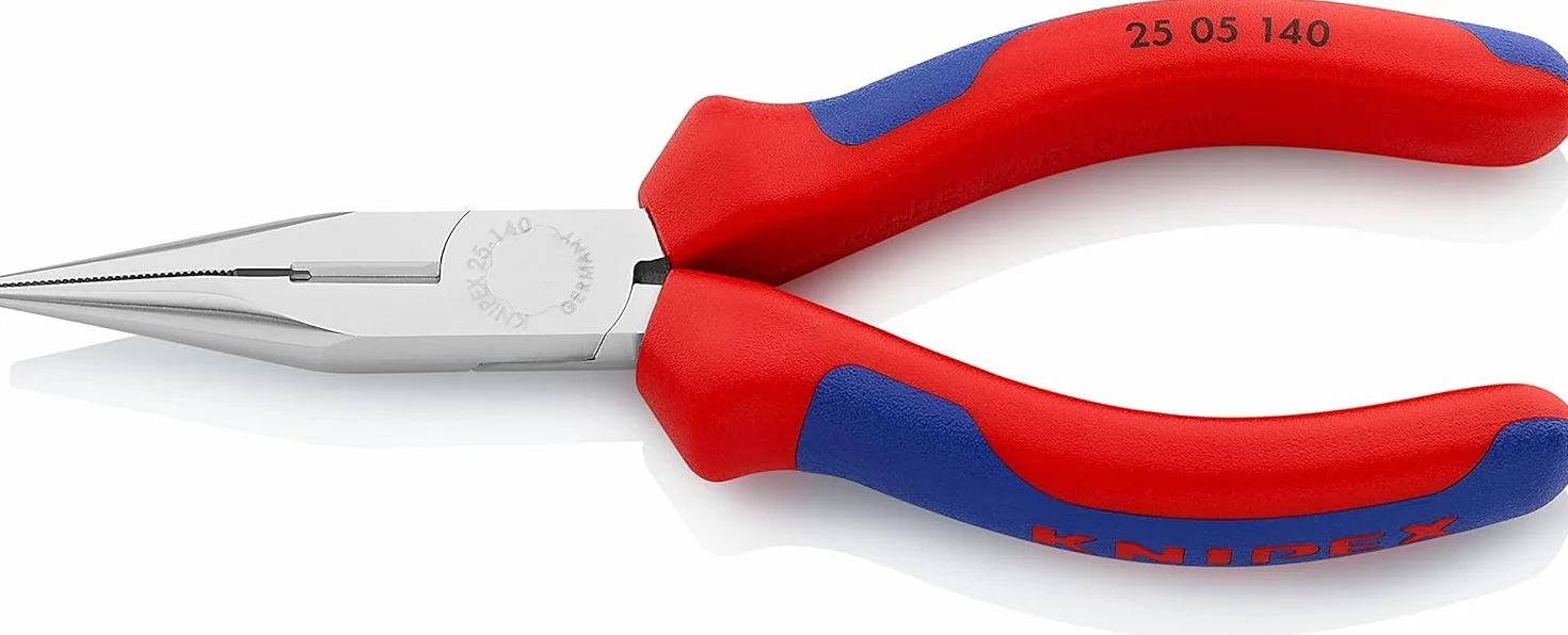 KNIPEX Szczypce tnące półokrągłe (szczypce radiowe) chromowany z osłonkami wielokomponentowymi 140 mm, 25 05 140