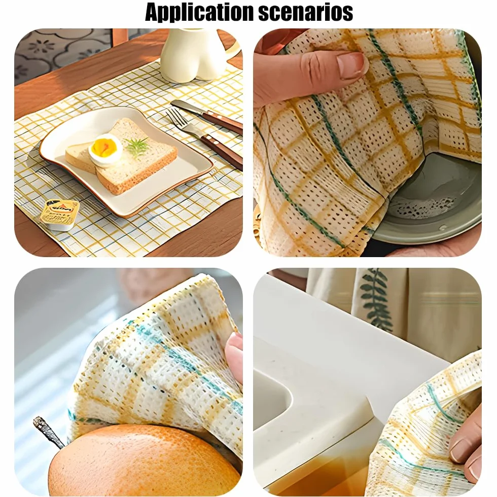 Ręczniki kuchenne, jednorazowe ręczniki kuchenne, zdejmowany ręcznik do herbaty, nadają się do czyszczenia kuchni, domu, samochodu, szkła i podłóg, z doskonałą absorpcją wody (30 sztuk)