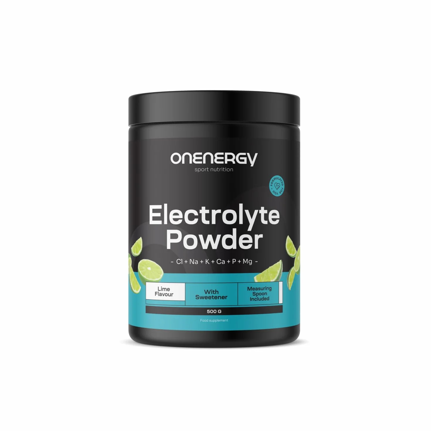 OnEnergy Elektrolity w proszku Limonka 500 g 142 porcje Mieszanka 6 minerałów Nawodnienie Wsparcie mięśni i nerwów