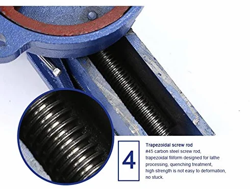 KATSU Tools Imadło stołowe 125 mm, wytrzymałe, obracana o 360°, imadło warsztatowe dla mechaników i inżynierów, żeliwne narzędzie zaciskowe do warsztatów i garażu, model 402351