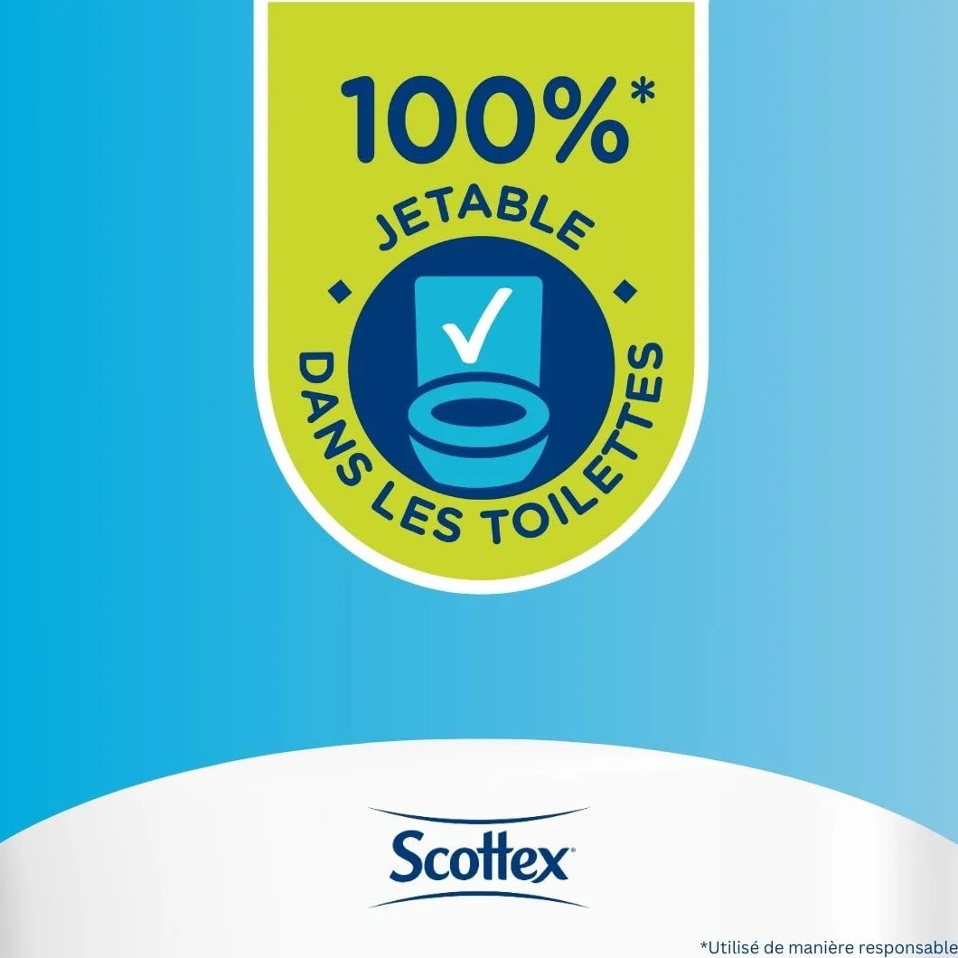 Scottex® Complete Clean Mokry papier toaletowy - 504 chusteczki (12 opakowań x 42 chusteczki)
