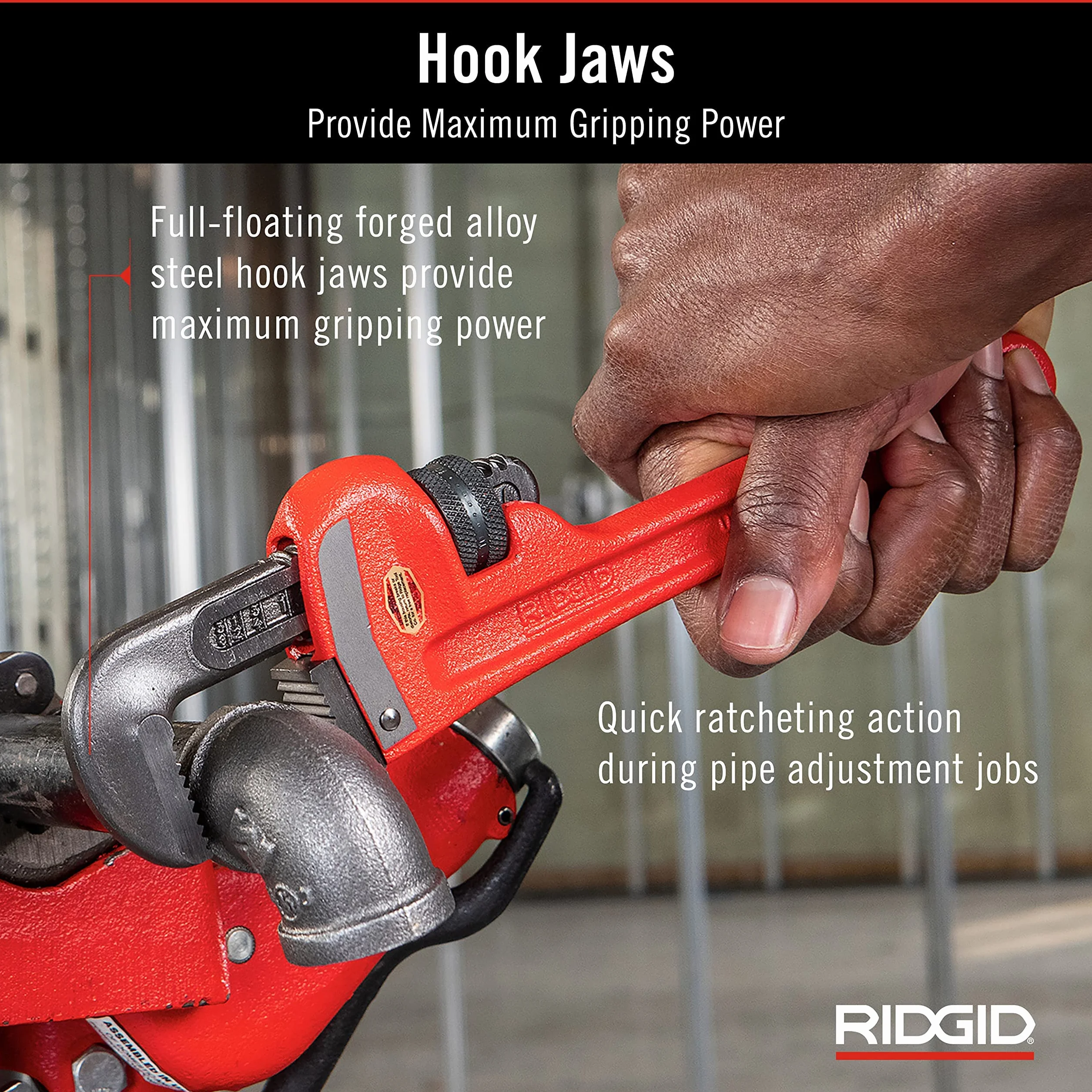RIDGID 31010 model 10" prosty klucz do rur do dużych obciążeń, klucz sanitarny 10"