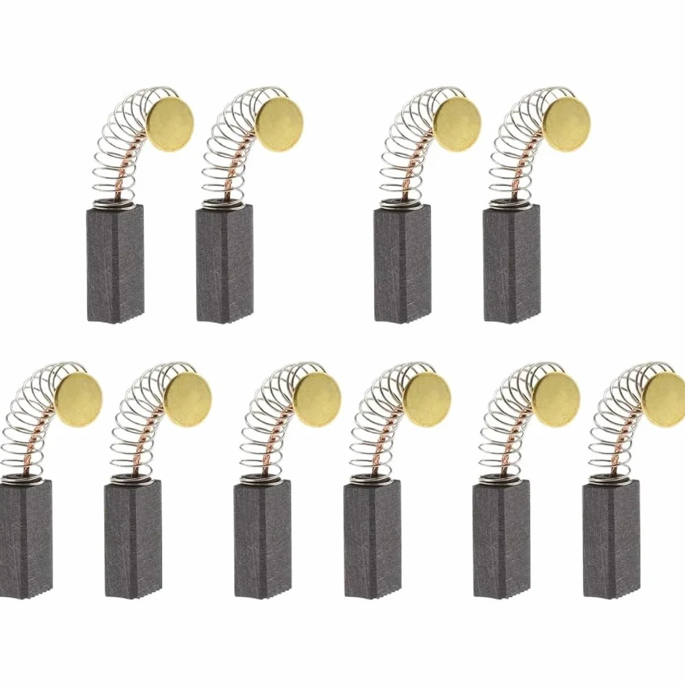 Części silnika Szczotki węglowe 10 szt. 13 x 8 x 5 mm Akcesoria Węgiel/Metal Ciemnoszary
