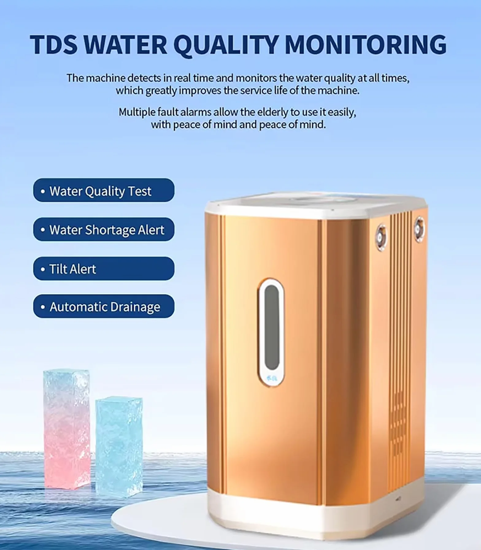 Urządzenie Do Inhalacji Wodorem Generator Wody Wodorowej 450 Ml/Min Inhalator H2 Czystości 99,99% Niebieski