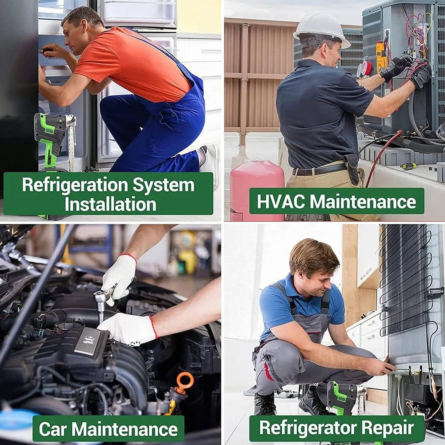 Zestaw narzędzi do kielichowania dla instalatorów HVAC, elektryczny zestaw narzędzi do kielichowania odpowiedni do systemu Mini Split - maks. średnica zewnętrzna 3/4 ", 5 rozmiarów zacisków