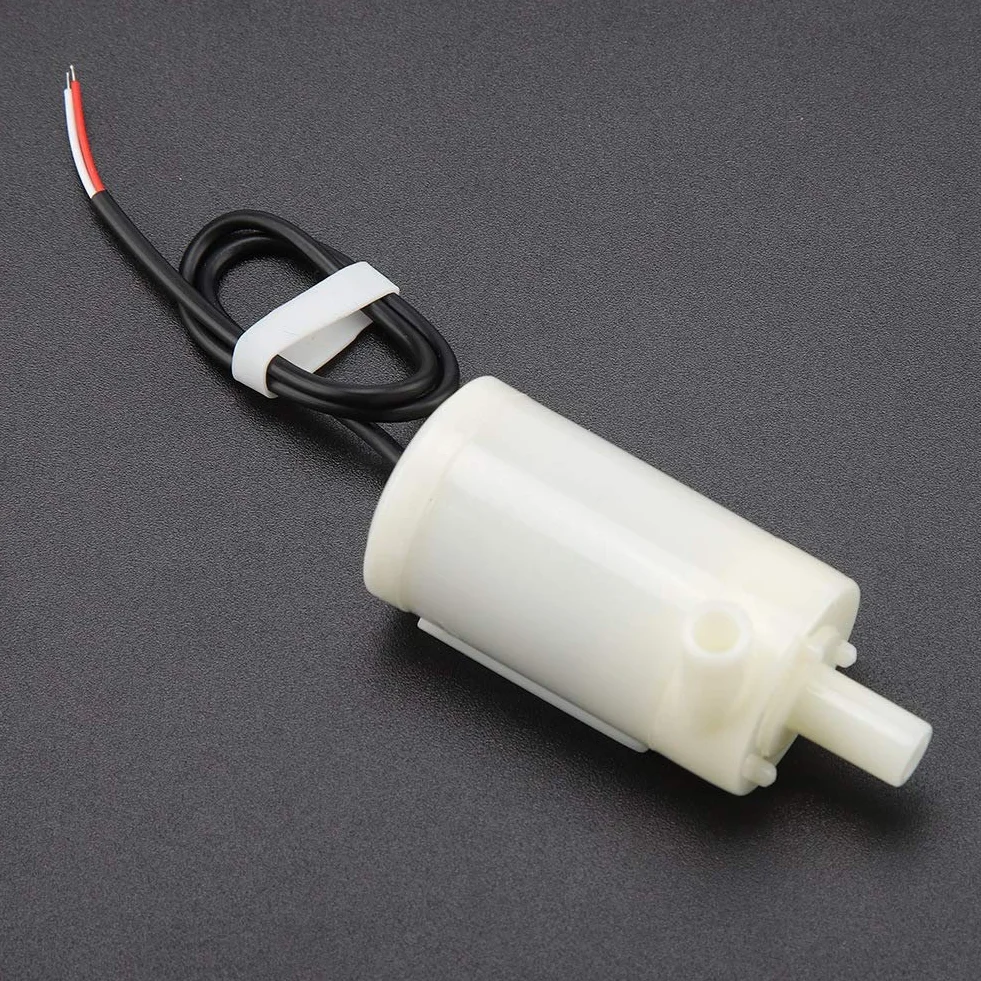 Pozioma Pompa Zatapialna - DC 3V/5V/6V Ziemnowodna Pompa Zanurzeniowa, Mała Pompa Zanurzeniowa do Stawu Fontannowego, Wylot 5mm, Podnoszenie 40-110cm, Przepływ 80-120L/h