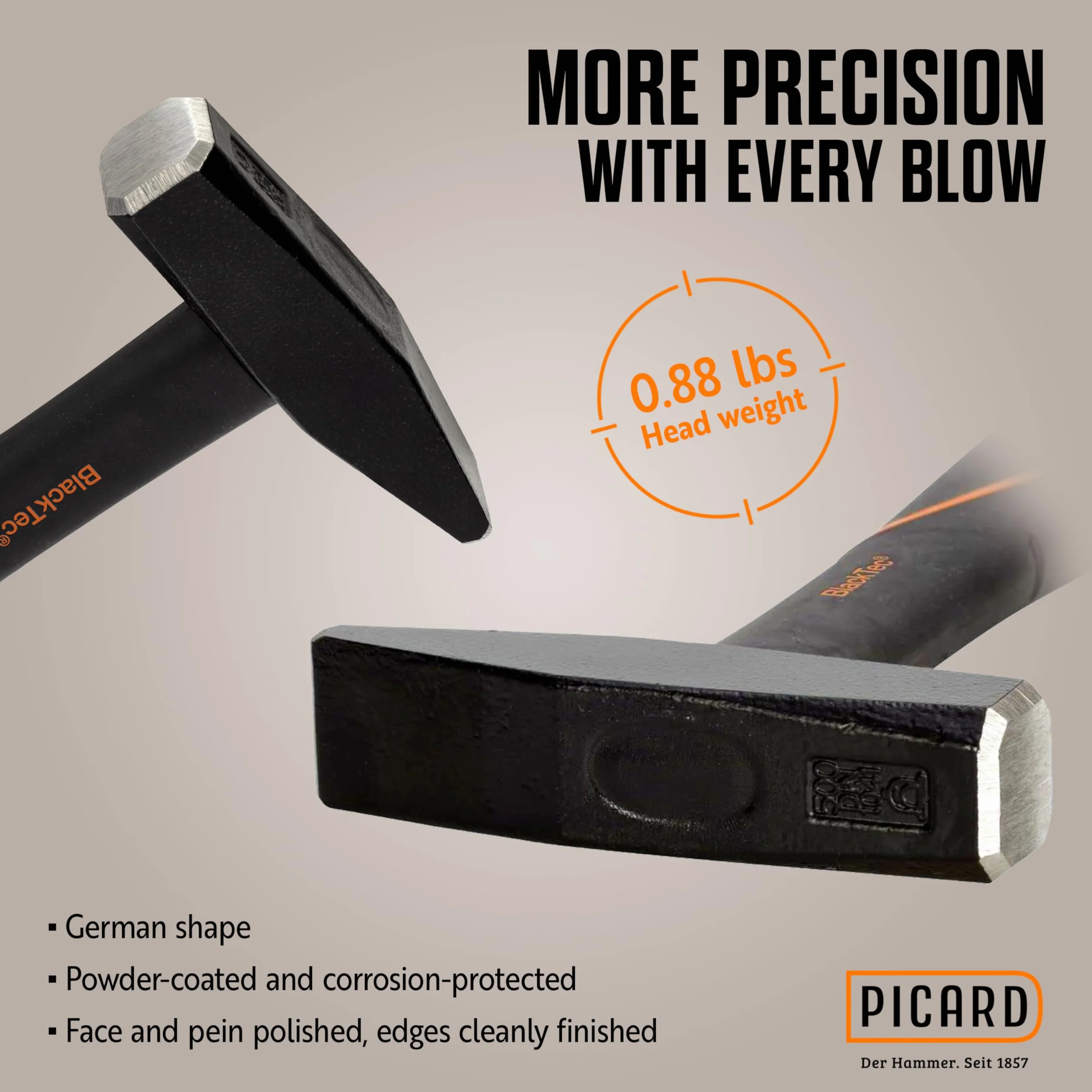 Picard 0032700-0400 młotek ślusarski DIN 1041 400 g niemiecki kształt