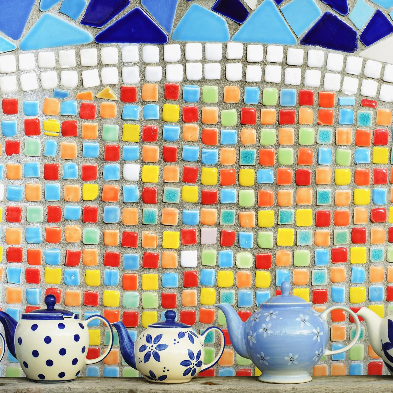 QUARKZMAN Kwadratowe płytki mozaikowe, 100 g, kolorowe płytki ceramiczne do majsterkowania, do dekoracji domu, rzemiosło, projekty DIY, 1 x 1 cm, jasnożółte