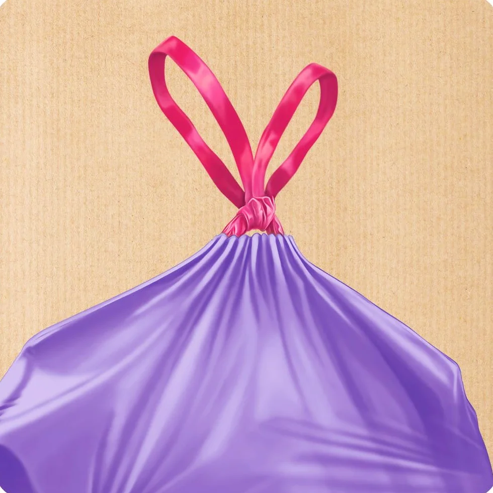 Handy Bag Perfumowane worki na śmieci, w 100% z recyklingu, bardzo wytrzymałe, szczelne, samozamykające, 30 l, 12 worków, paczki