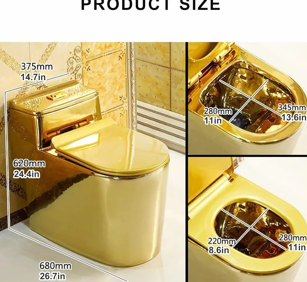 d Jednoczęściowa toaleta do łazienek t Seat Slish muszla klozetowa 305 mm 68 x 61 x 38 cm – aktualizacja łazienki