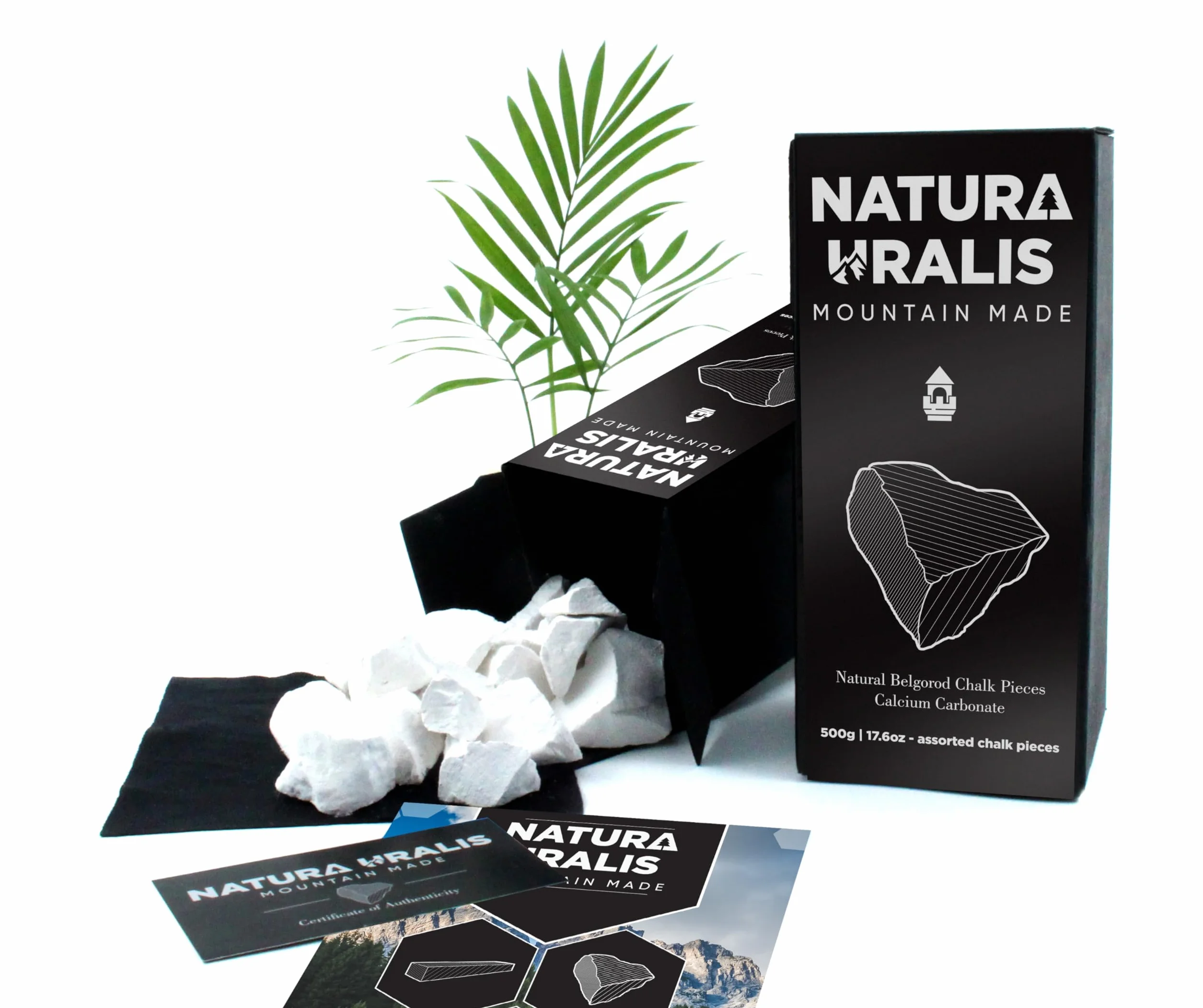 Natura Uralis Premium Belgorod Kawałki Tynkowe | 500g Białych Kawałków Wapiennych - Niesamowity Chrzęst, Satysfakcjonująca Ziemista, Aksamitna i Solidna Tekstura, Sensacja ASMR